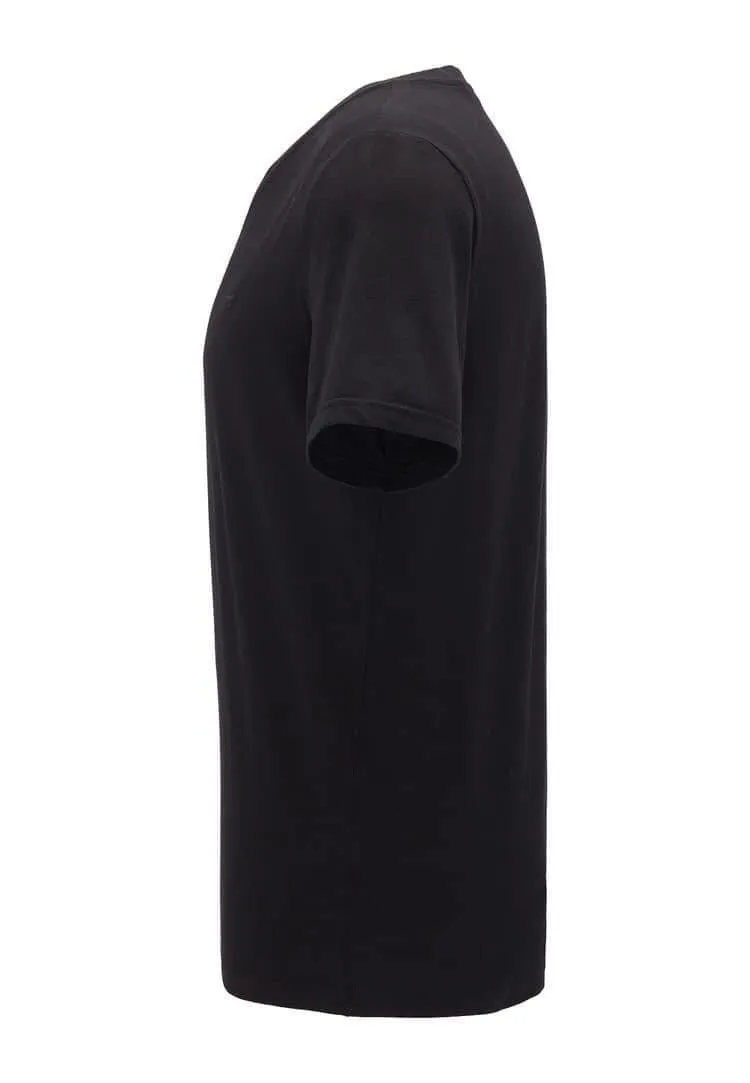 2H Black Short Sleeve Basic T-shirt