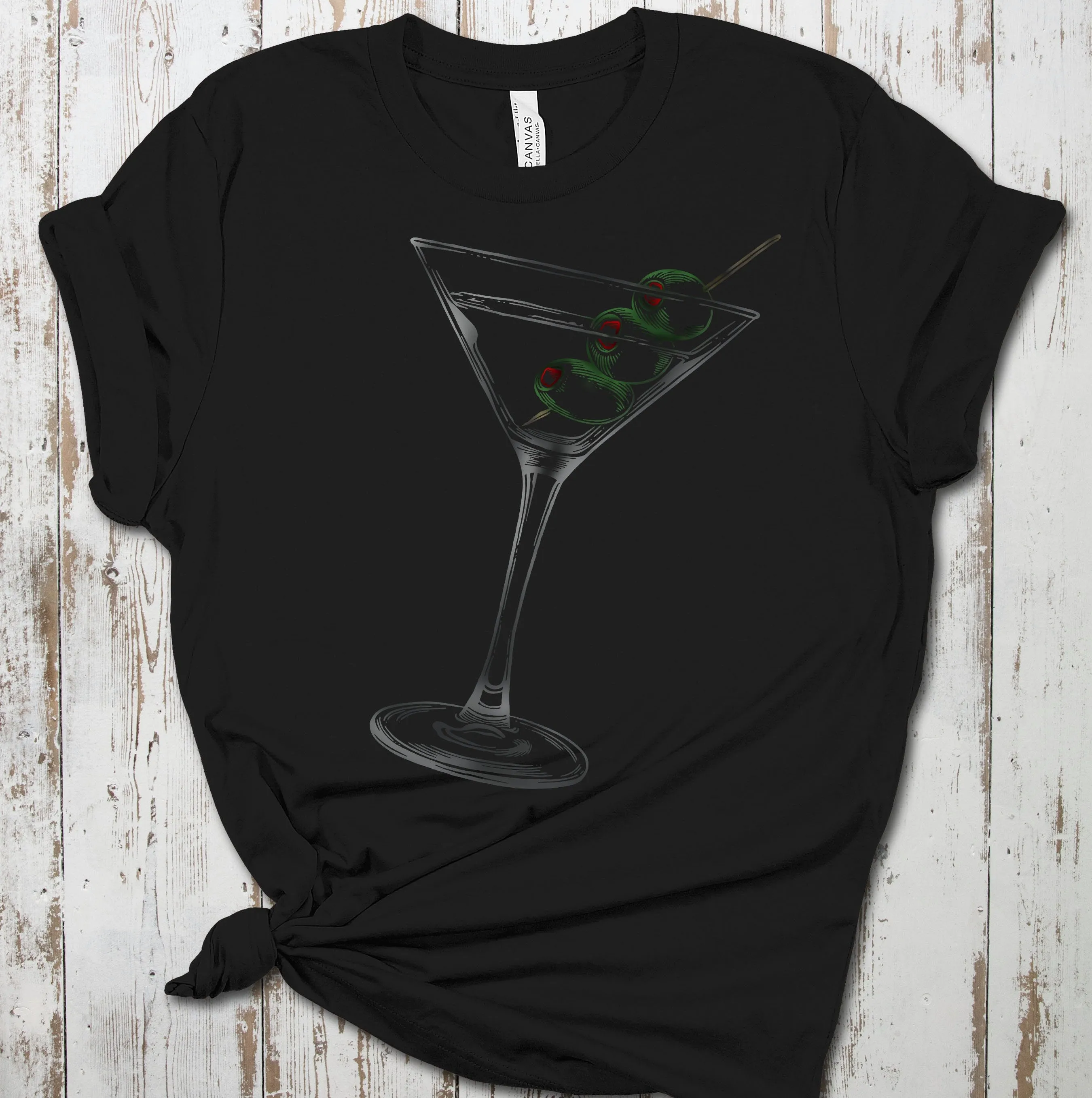 3 Olive Martini T-shirt | Gift | Vodka Martini | Gin Martini