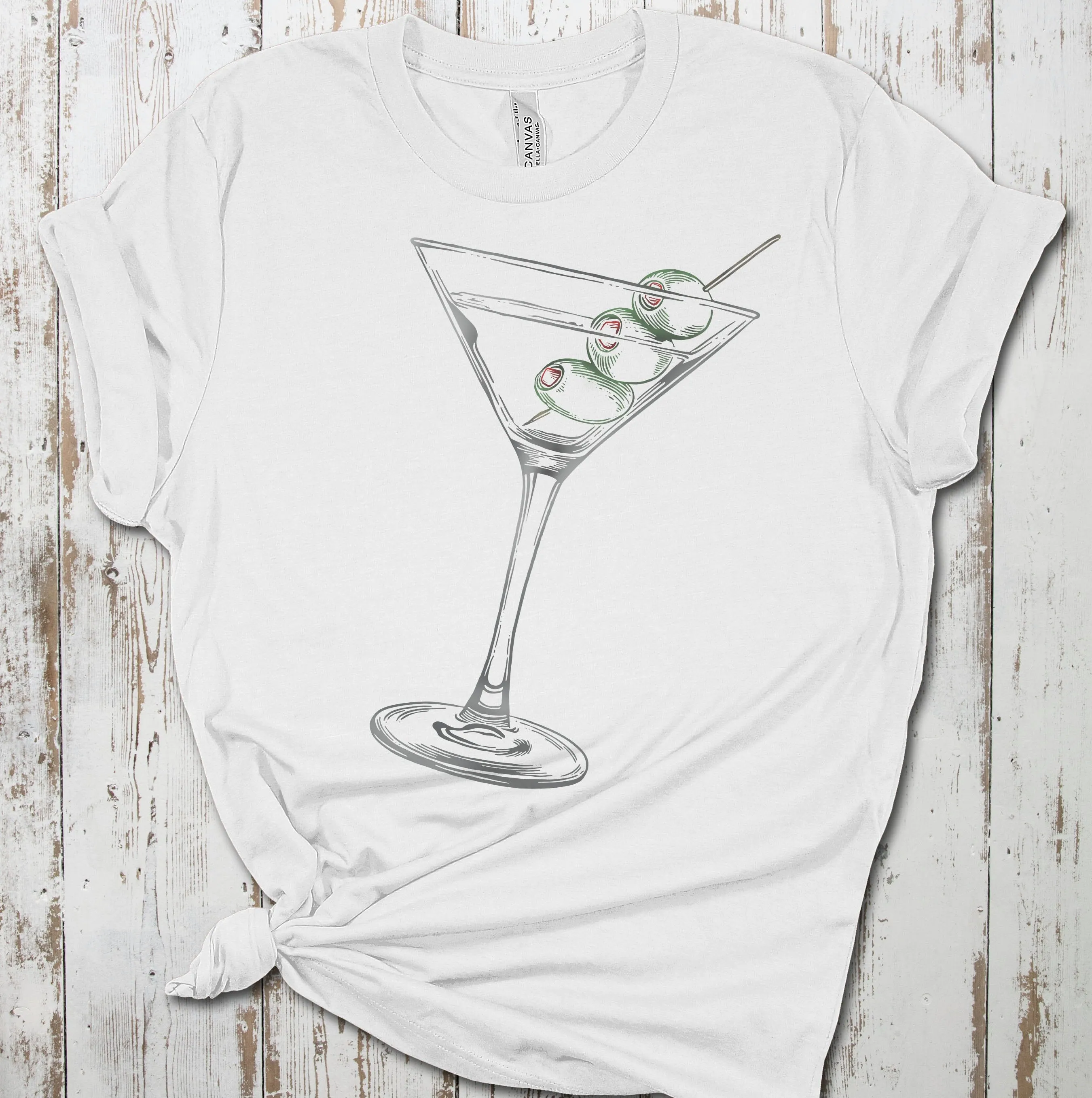 3 Olive Martini T-shirt | Gift | Vodka Martini | Gin Martini