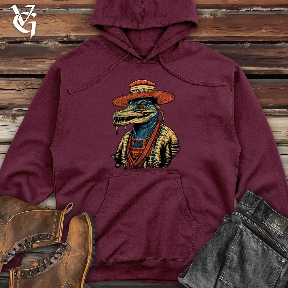 Alligator Festive Sombrero Midweight Hooded Sweatshirt