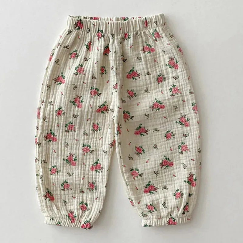 Baby Girl Organic Cotton Linen Trousers