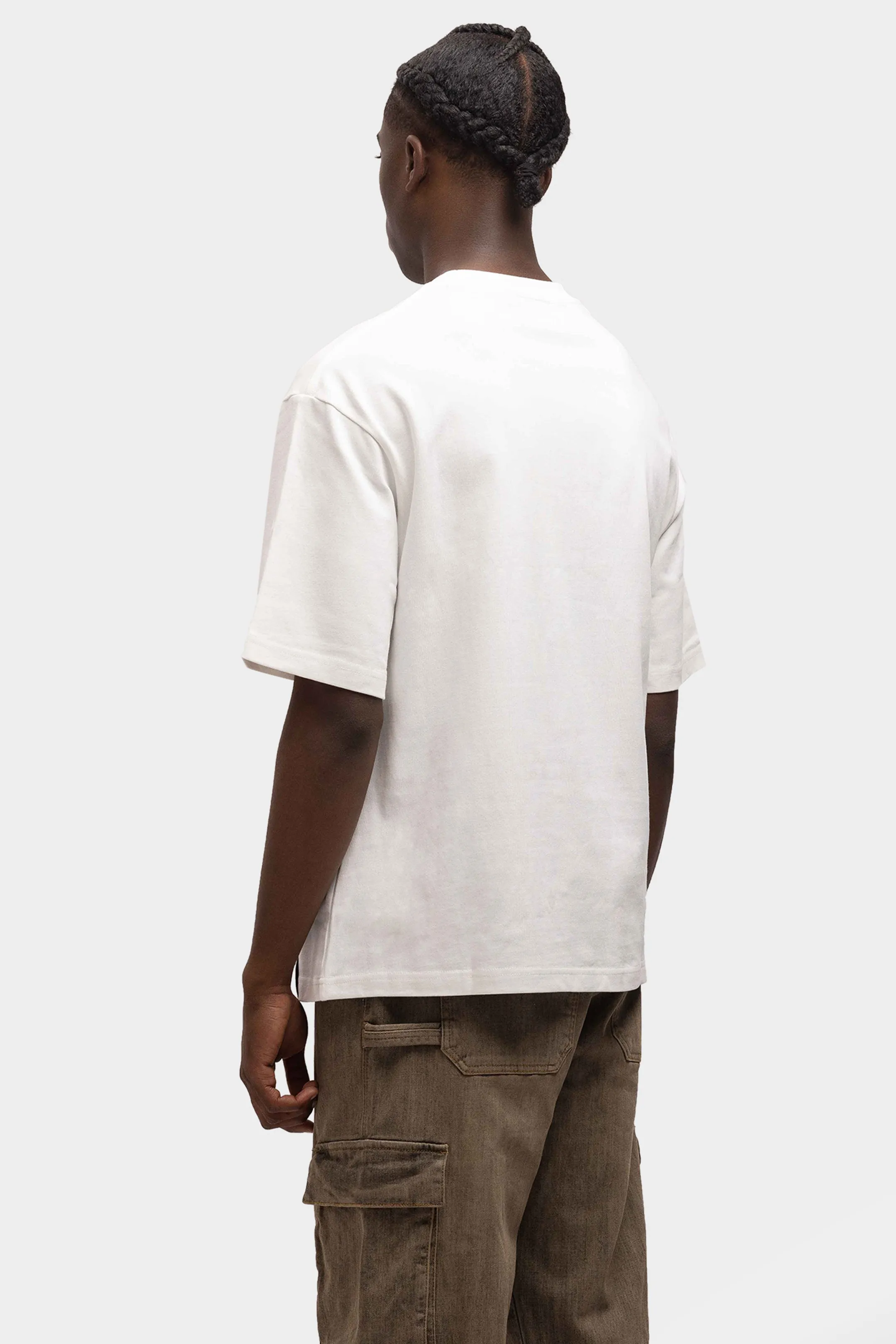 BIG PLANS SPRAYED OVERSIZED T-SHIRT WHITE