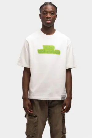 BIG PLANS SPRAYED OVERSIZED T-SHIRT WHITE