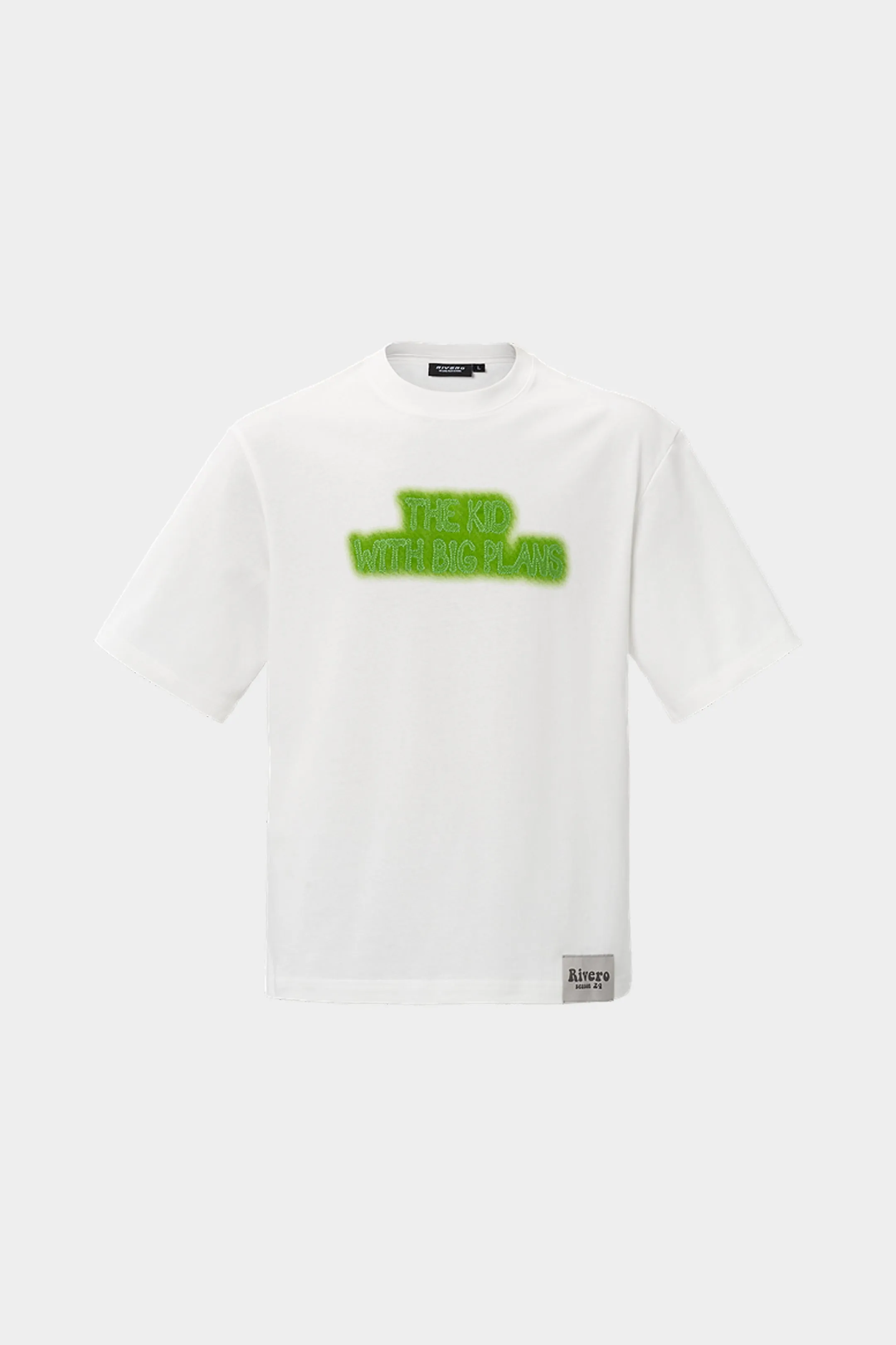 BIG PLANS SPRAYED OVERSIZED T-SHIRT WHITE