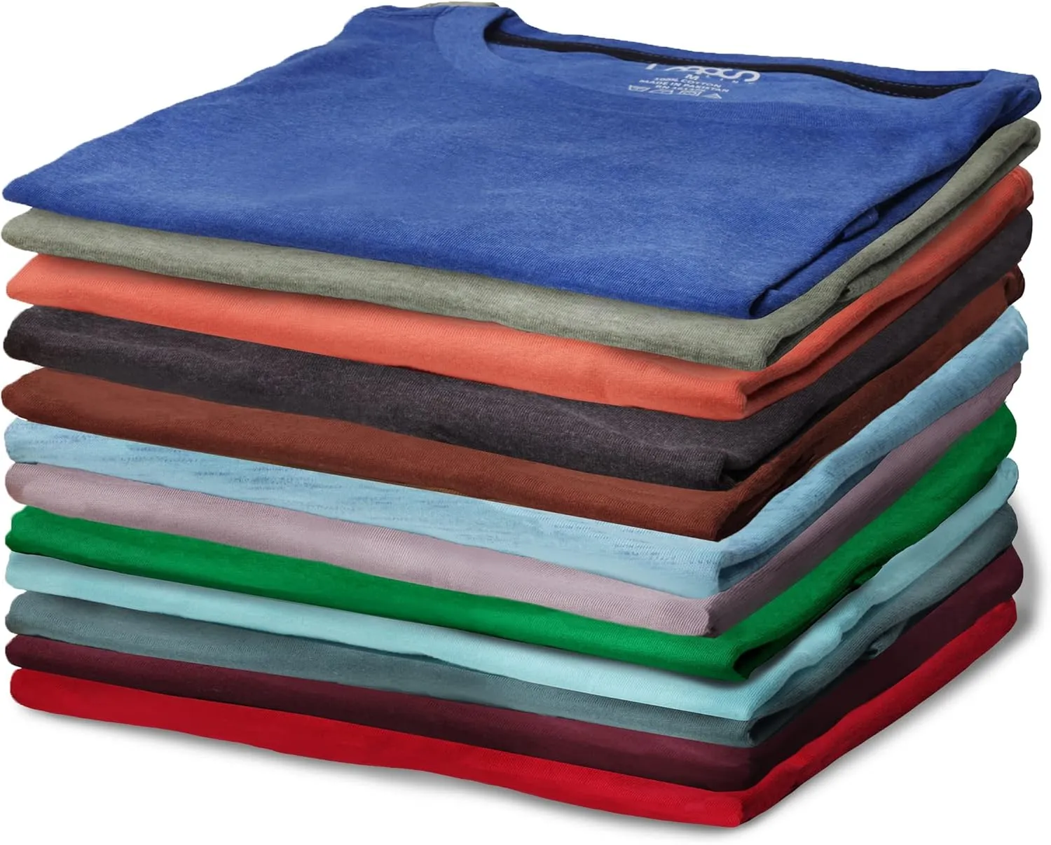 BILLIONHATS T-Shirts - Size 7X - Plus Size Men's Solid Colors Cotton T-Shirts Short Sleeve Lightweight Big Tall Tees, Bulk
