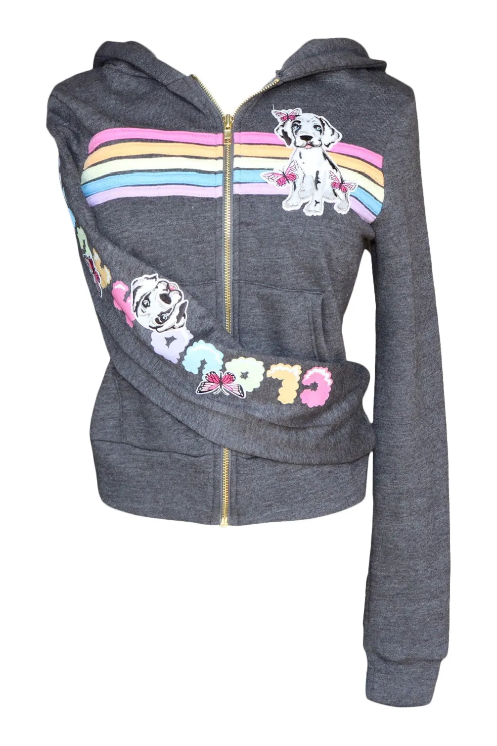 Cloud Haven Rainbow Dane Hoodie Charcoal
