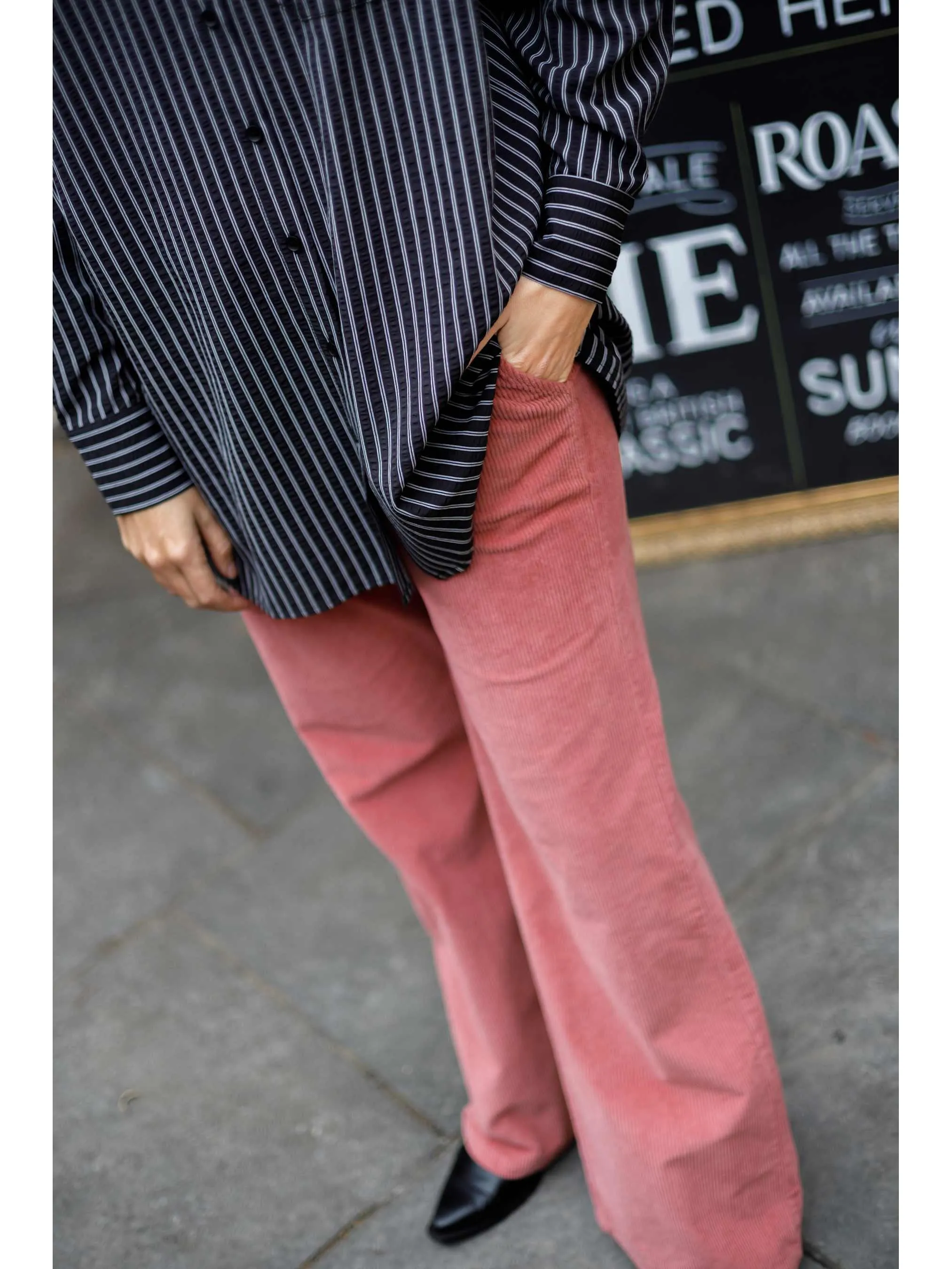 Cora Corduroy Trousers Dust Rose