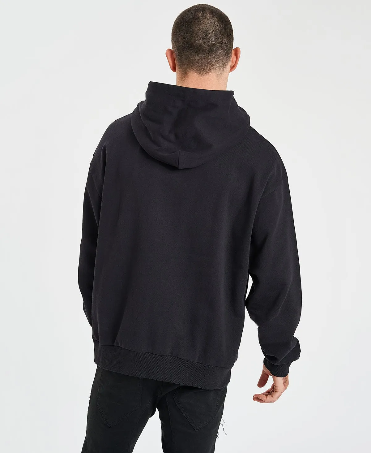 Derby Relaxed Hoodie Jet Black