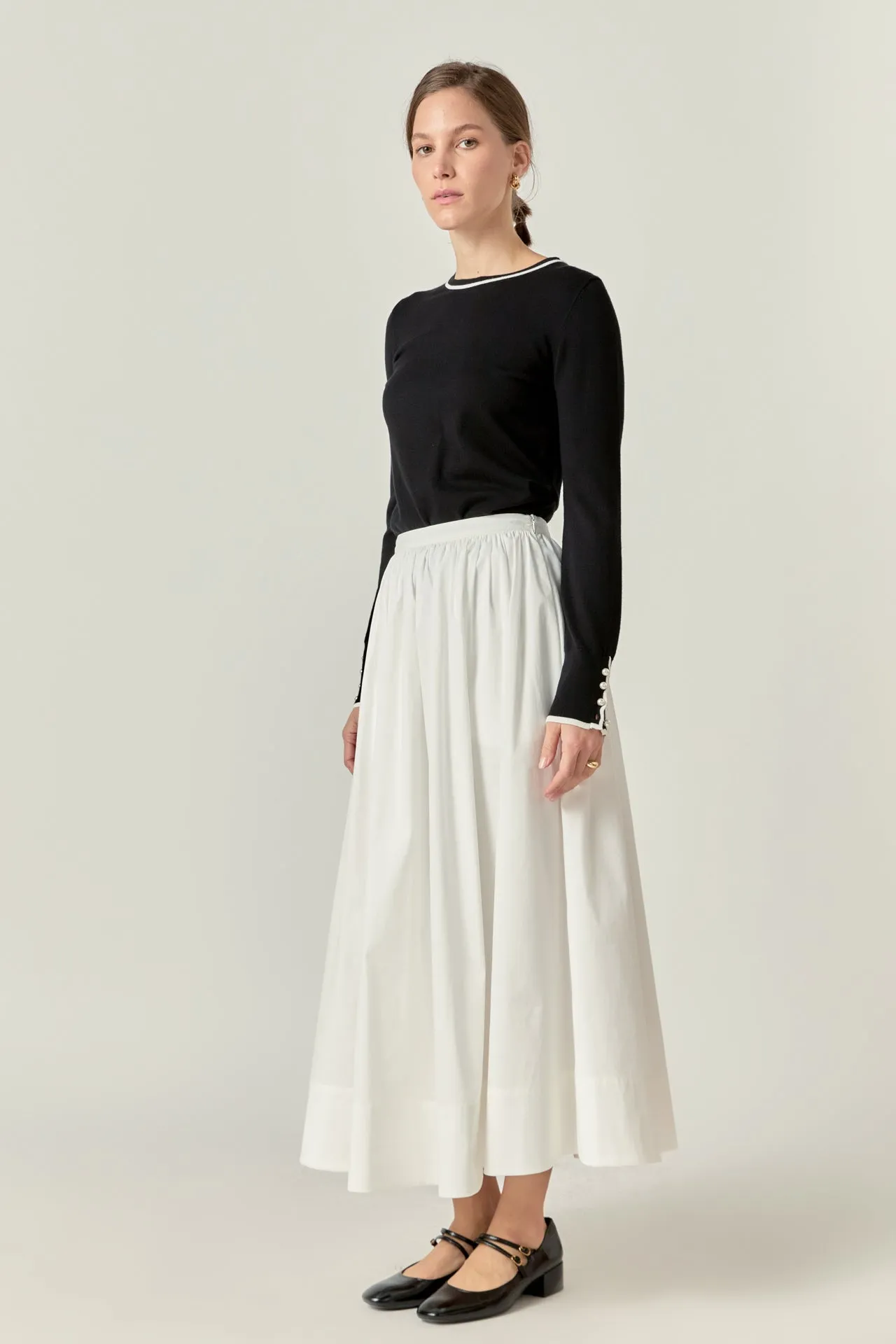 Flared Midi Skirt