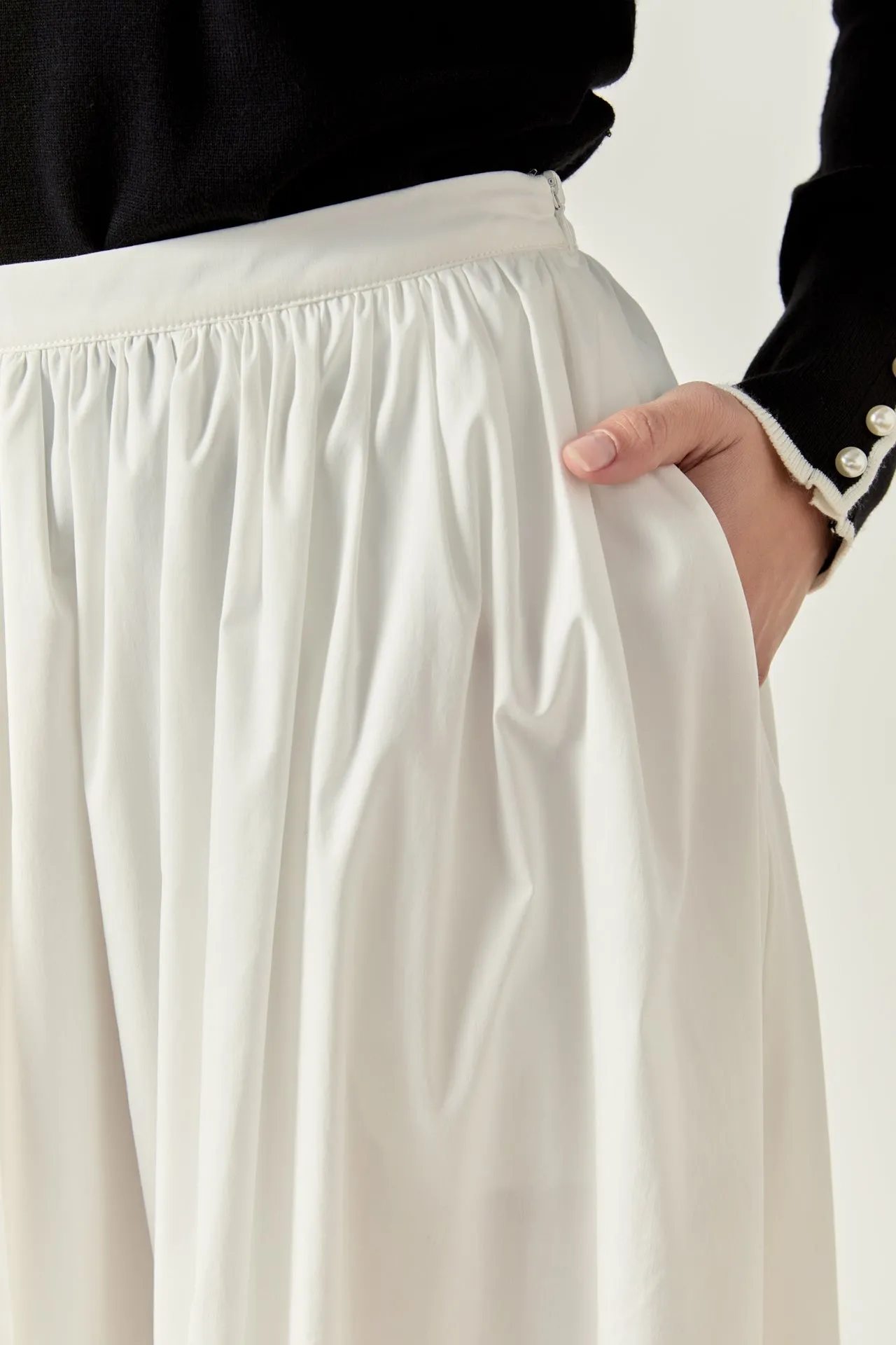 Flared Midi Skirt