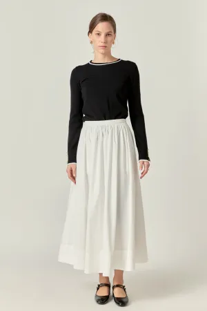 Flared Midi Skirt