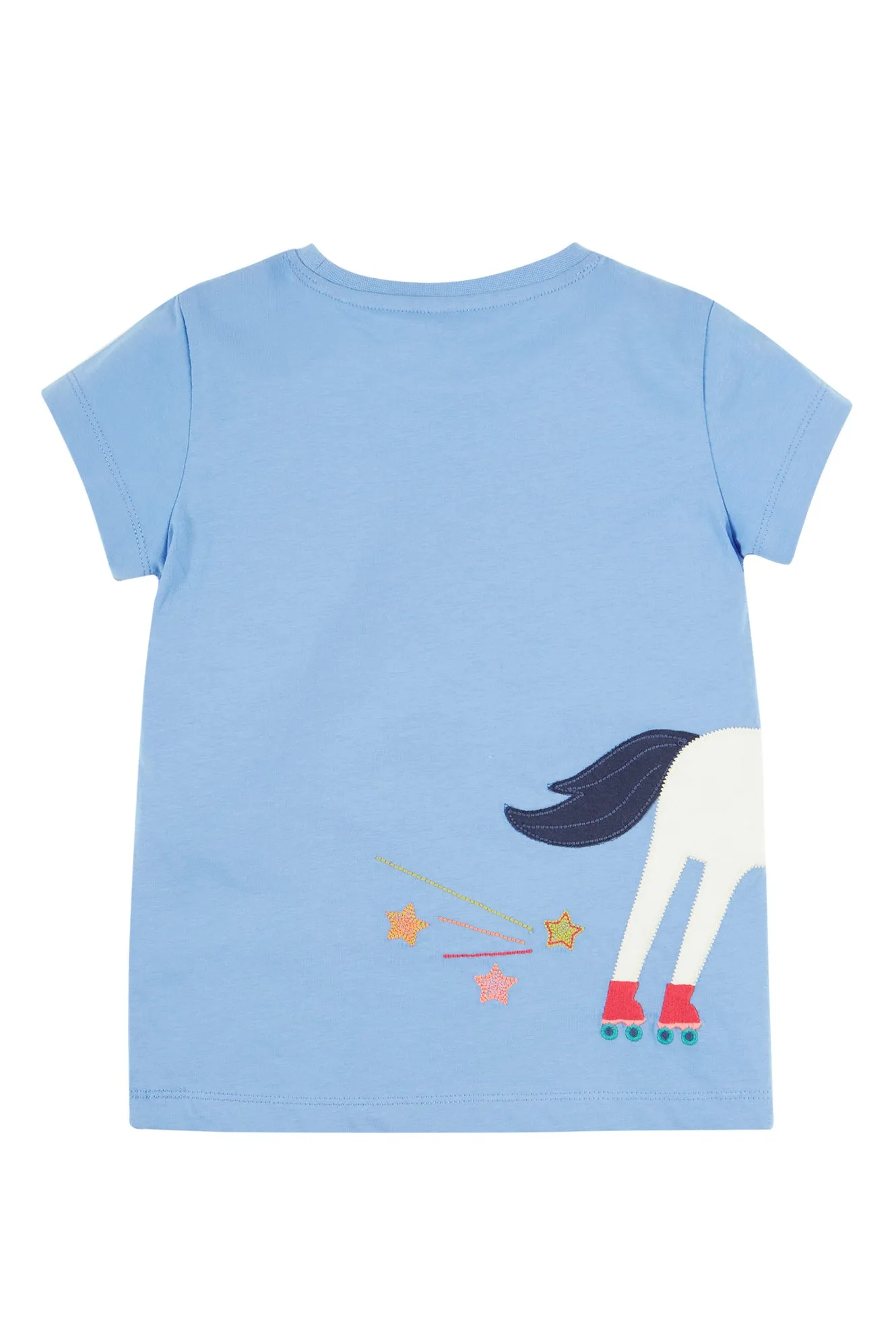 Frugi Elise Wrap Around T-Shirt Cornflower Horse