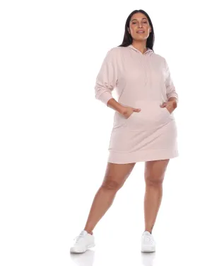 Hoodie Sweatshirt Dress | Beige