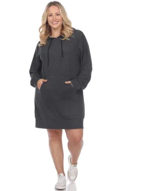 Hoodie Sweatshirt Dress | Charcoal
