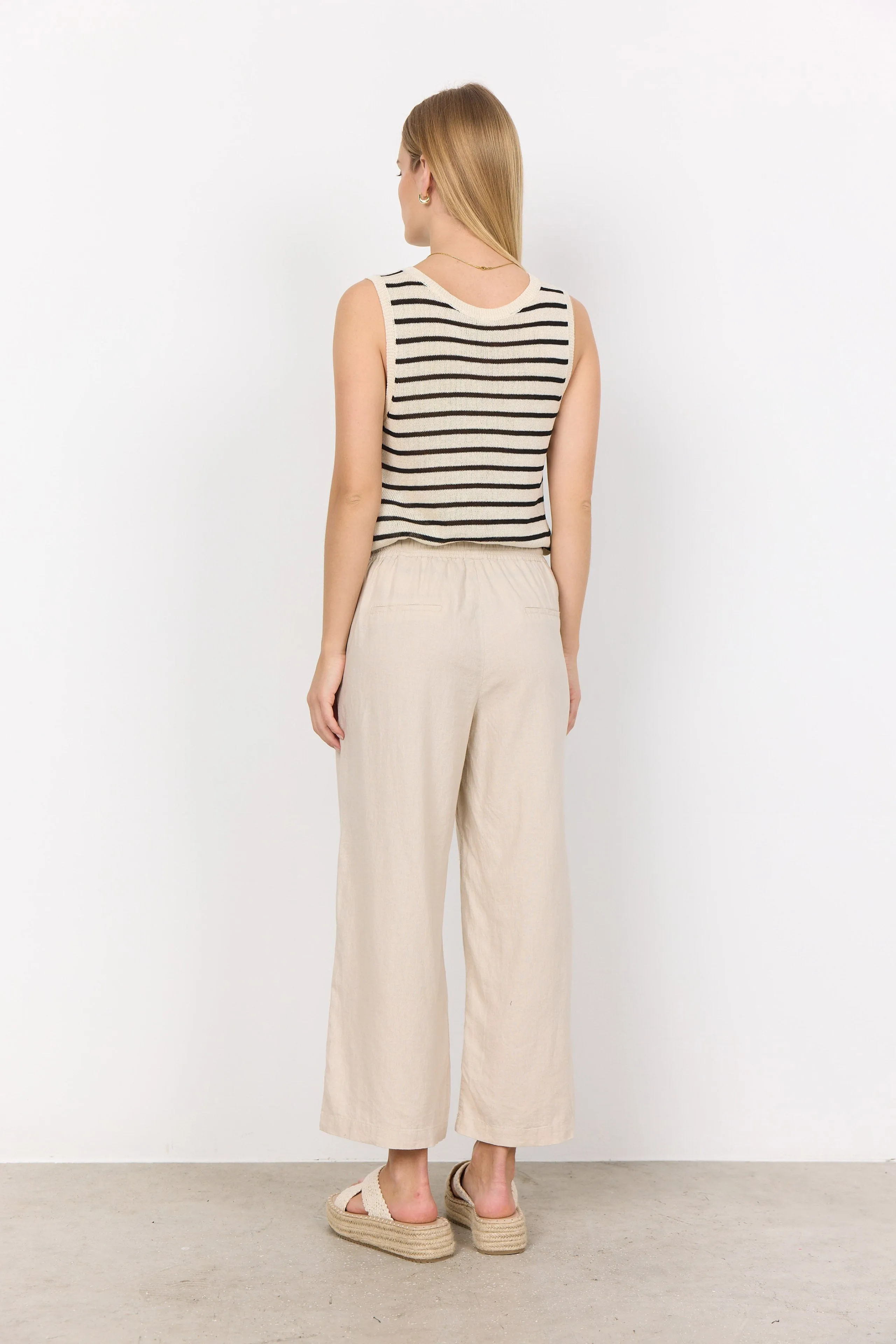 Ina Linen Blend Trousers - Sand