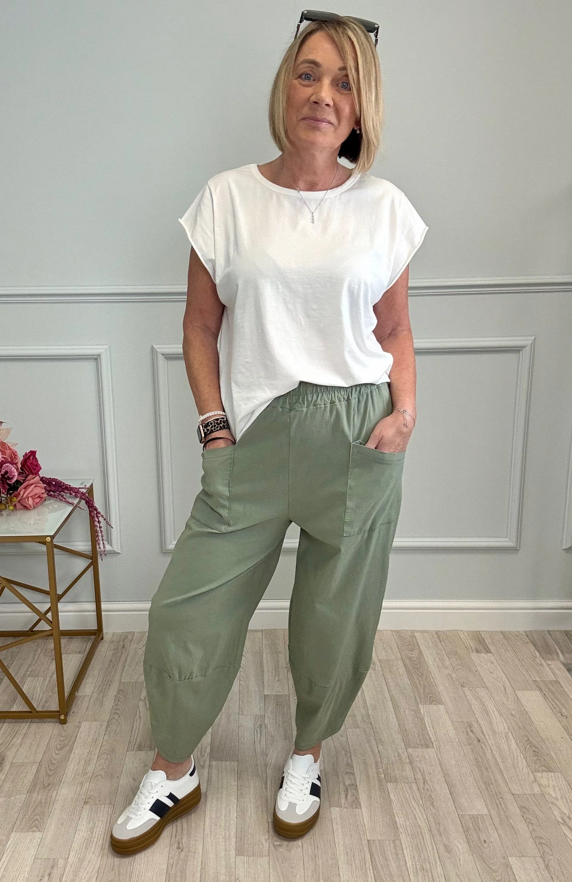 Lauren Cocoon Joggers – Relaxed Fit, Ultra-Comfortable Pants (Sizes 8-20) Khaki