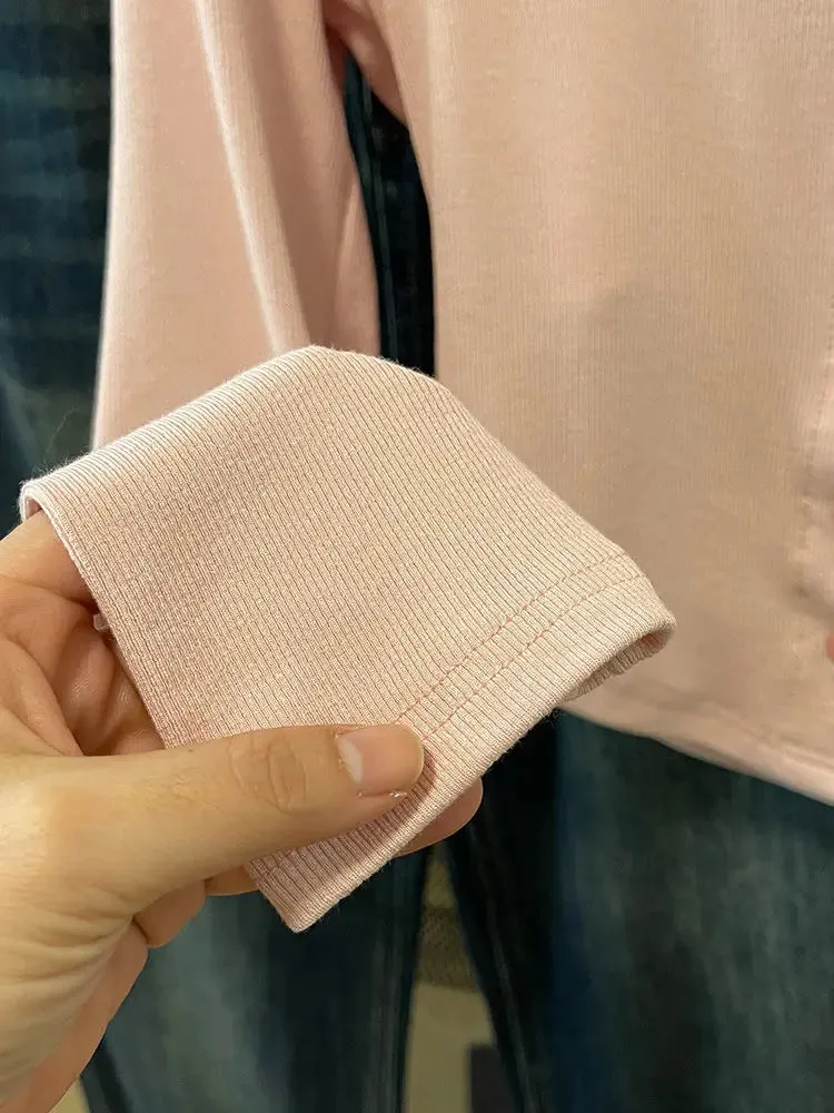 Leike Soft T-Shirt | Modernes, stilvolles Damen-Langarmshirt mit Spitzendetails