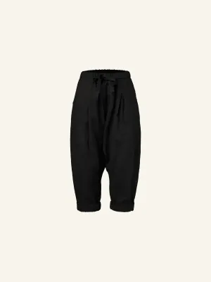 LINEN TROUSERS WITH LOW CROTCH