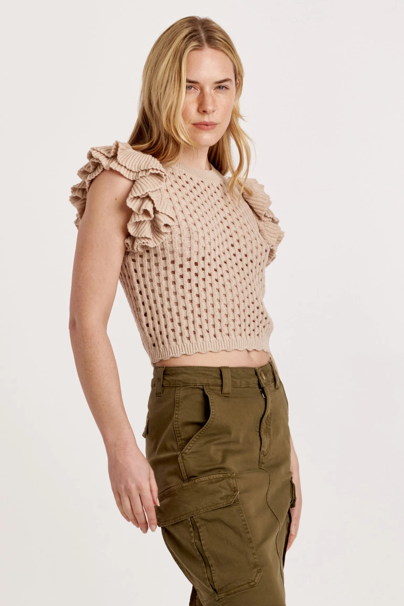 MARINA SWEATER OYSTER MESH