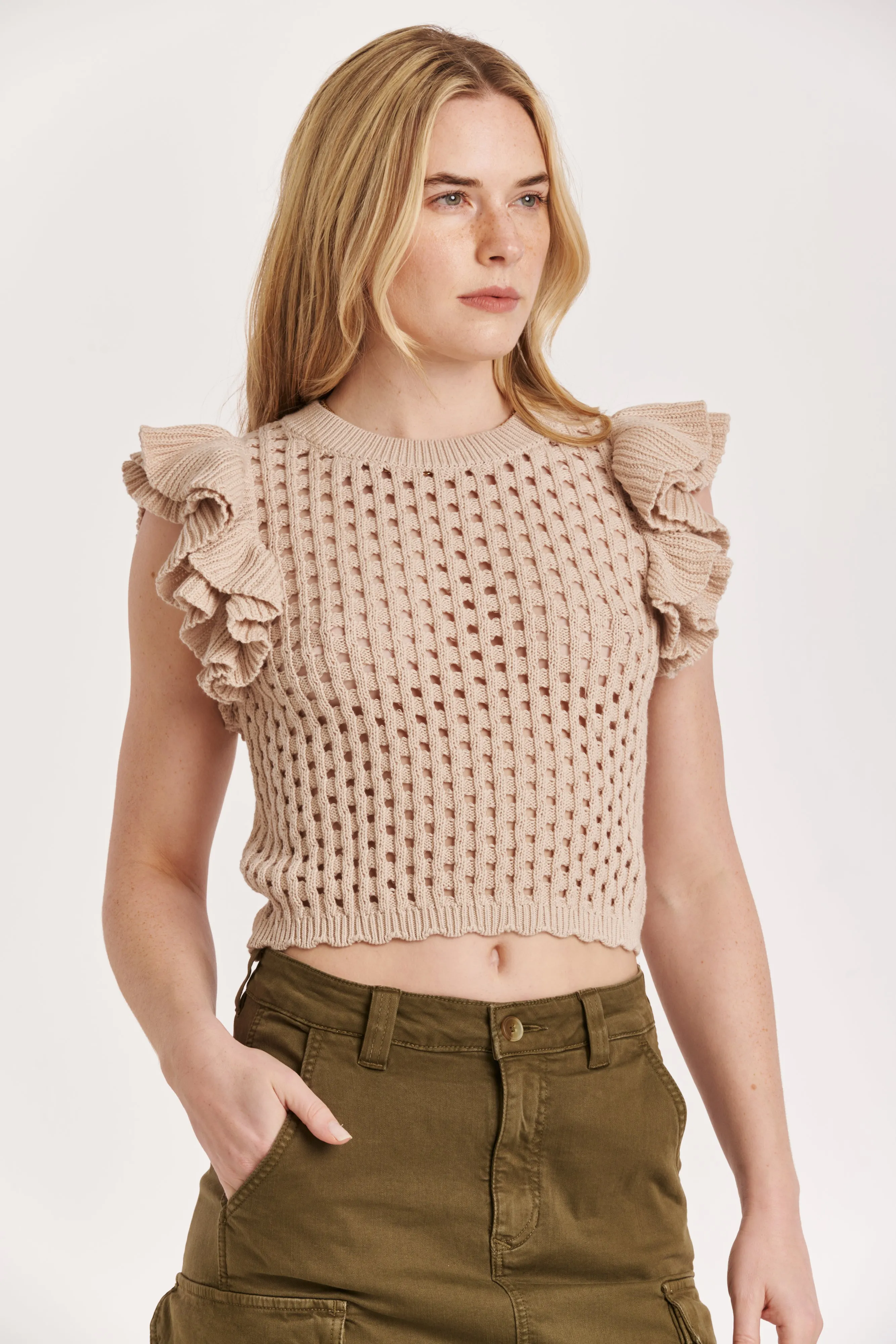 MARINA SWEATER OYSTER MESH