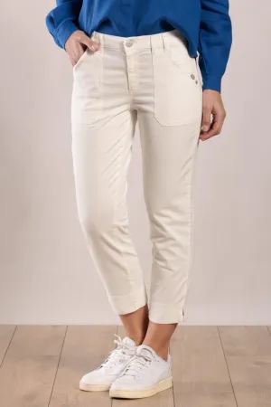 Mat De Misaine Pimoricou-34726 U15 Cream Limestone Cropped Trousers