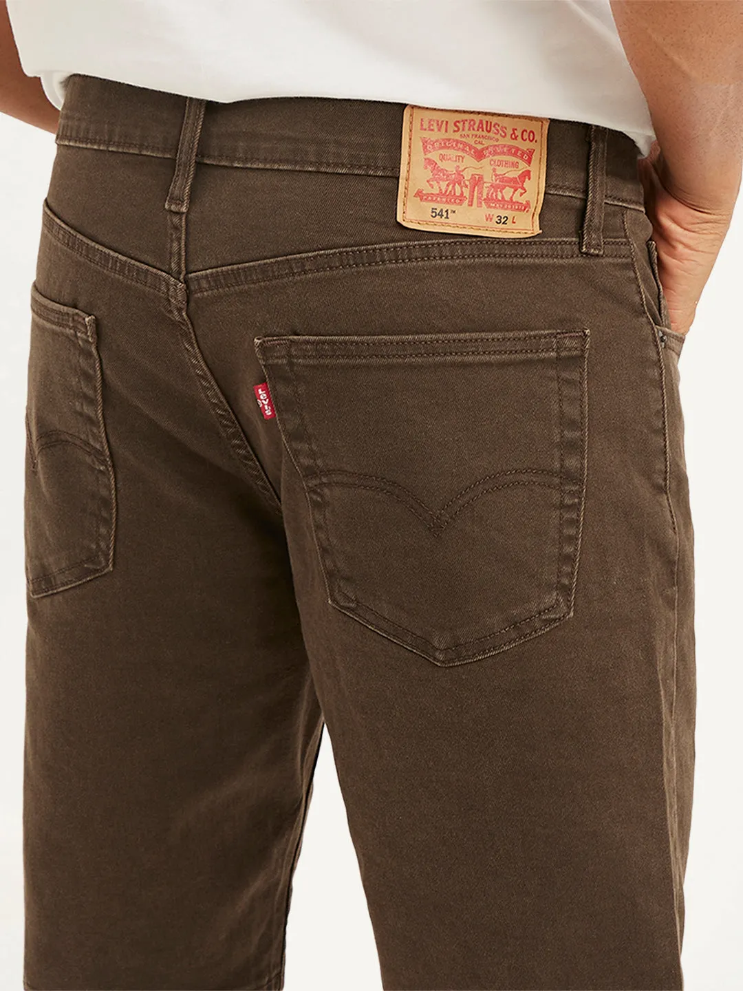 Men's Brown Tapered Shorts