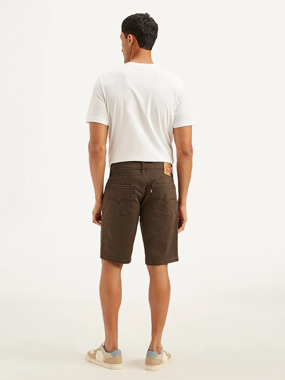 Men's Brown Tapered Shorts