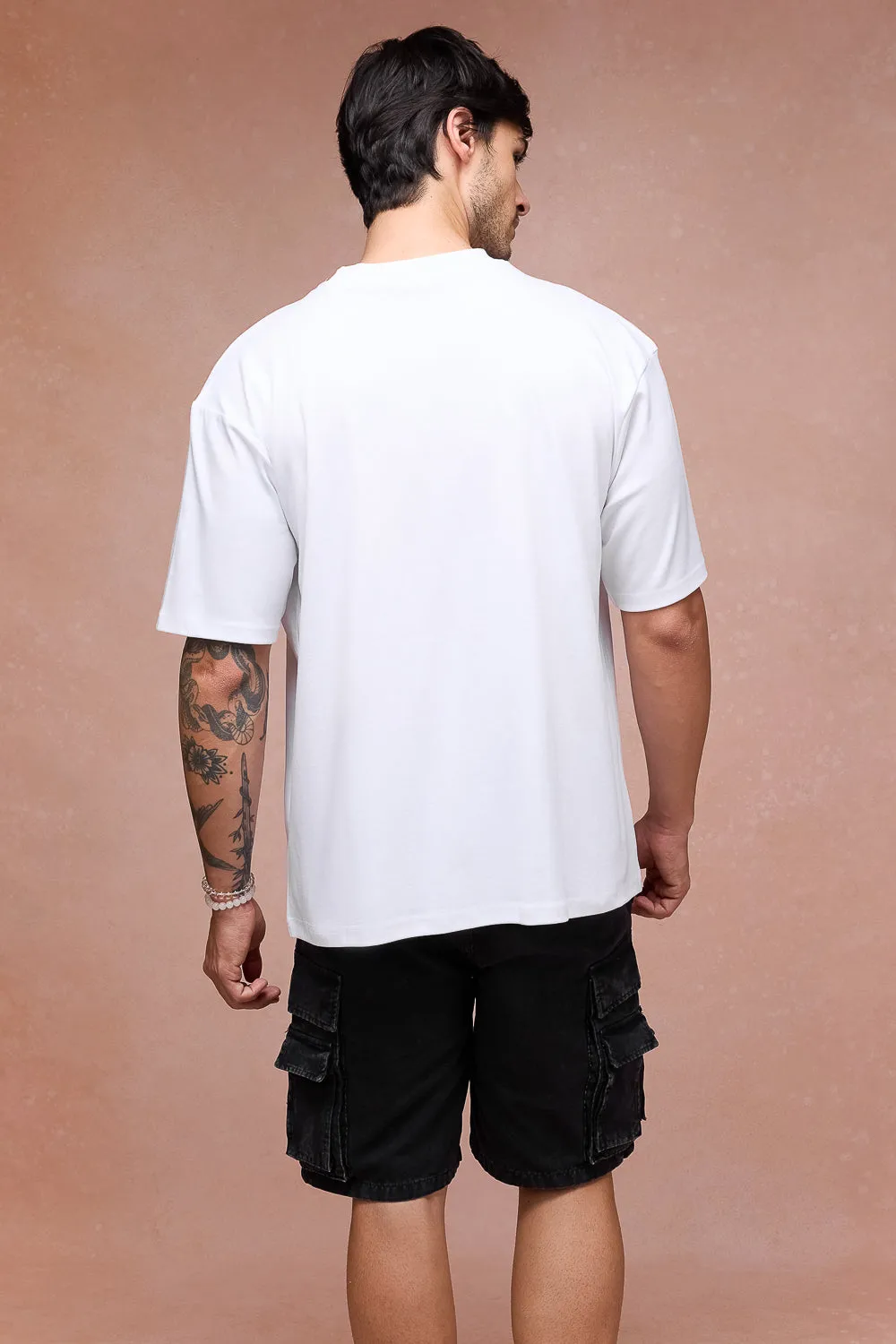 Men's Two Cats Behind Me White T-Shirt