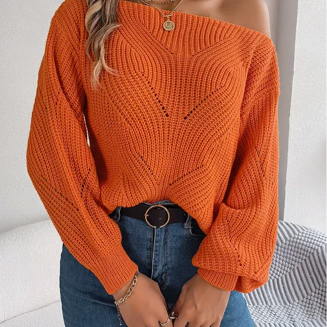 Off-Shoulder Gebreide Trui