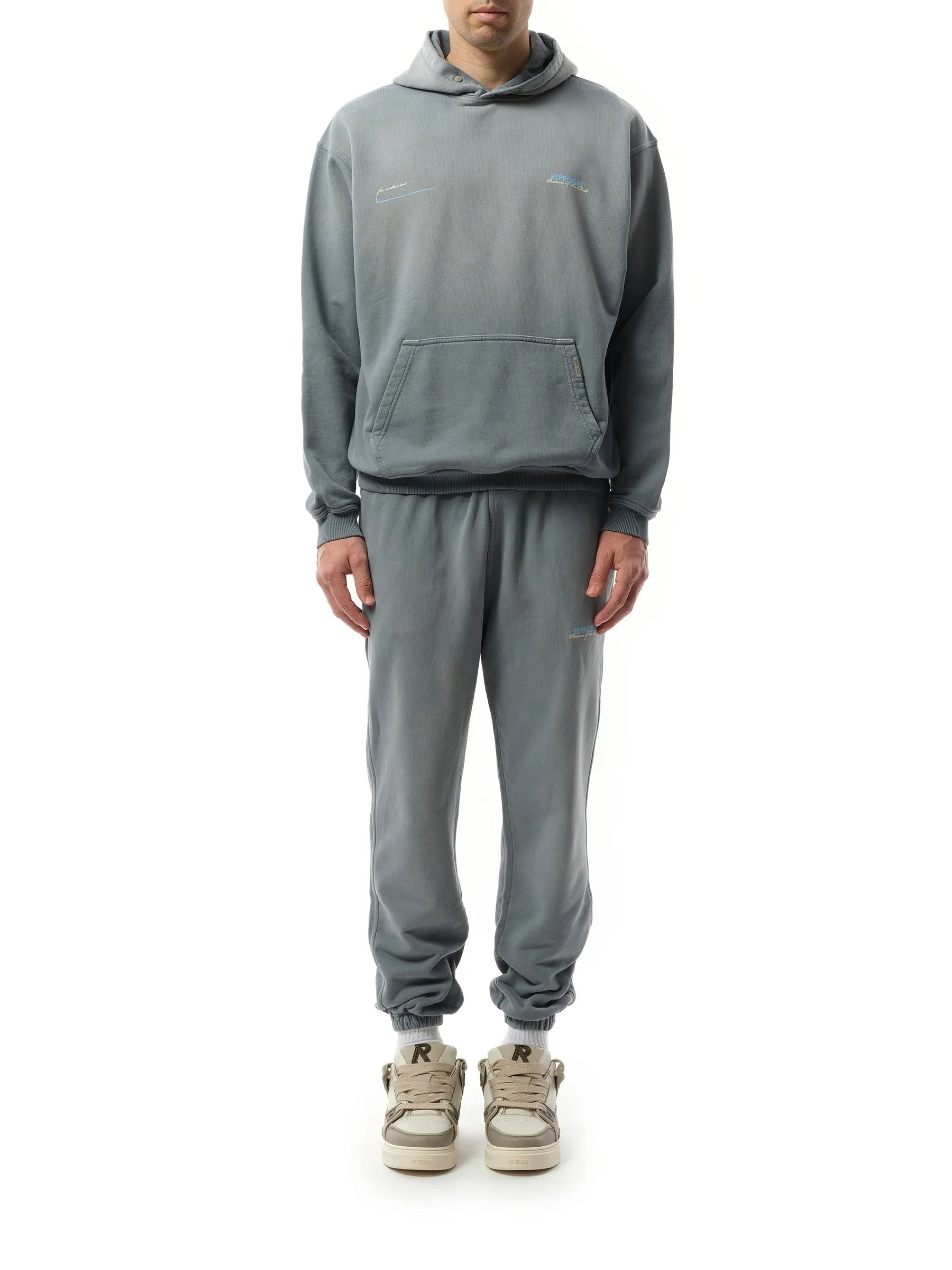Patron of The Club Hoodie in Washed Grey
