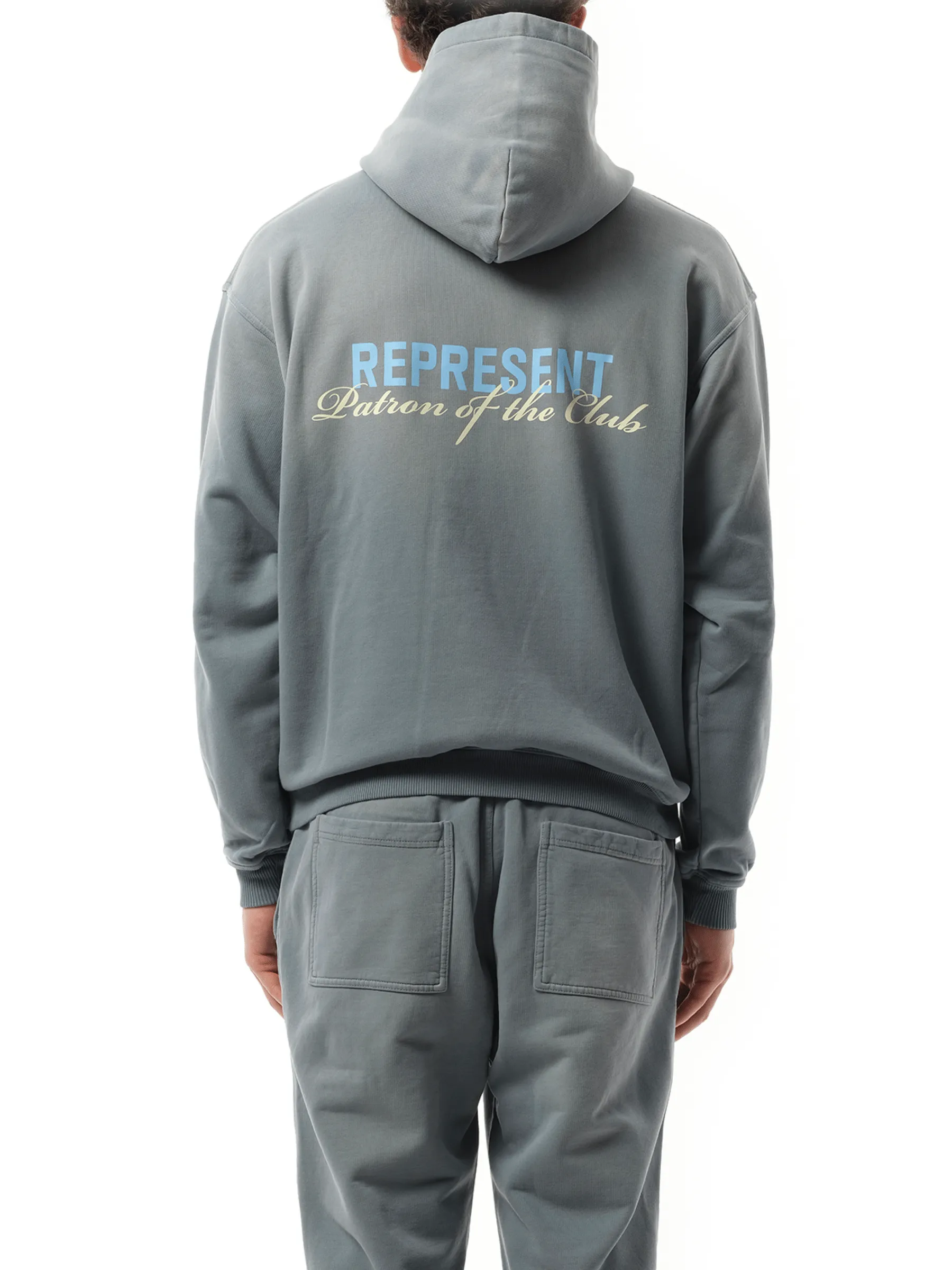 Patron of The Club Hoodie in Washed Grey