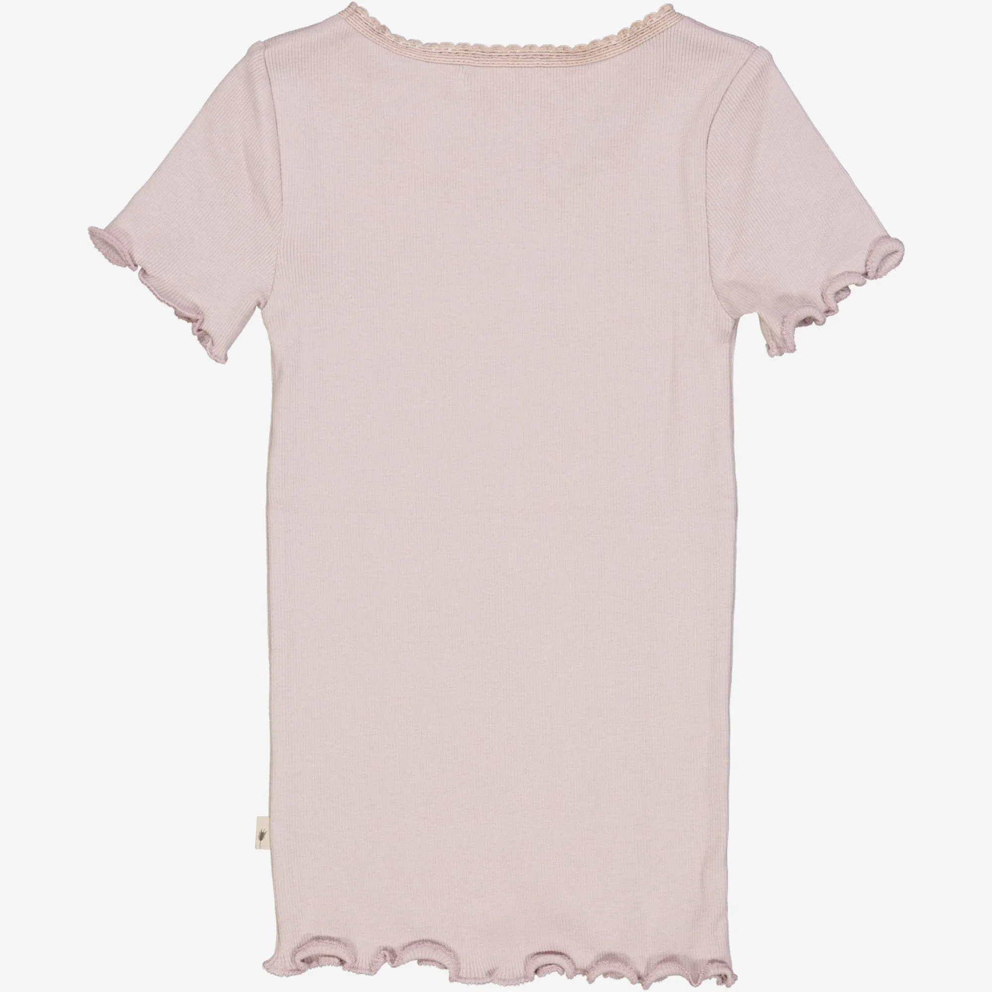 Rib T-Shirt Lace SS - soft lilac