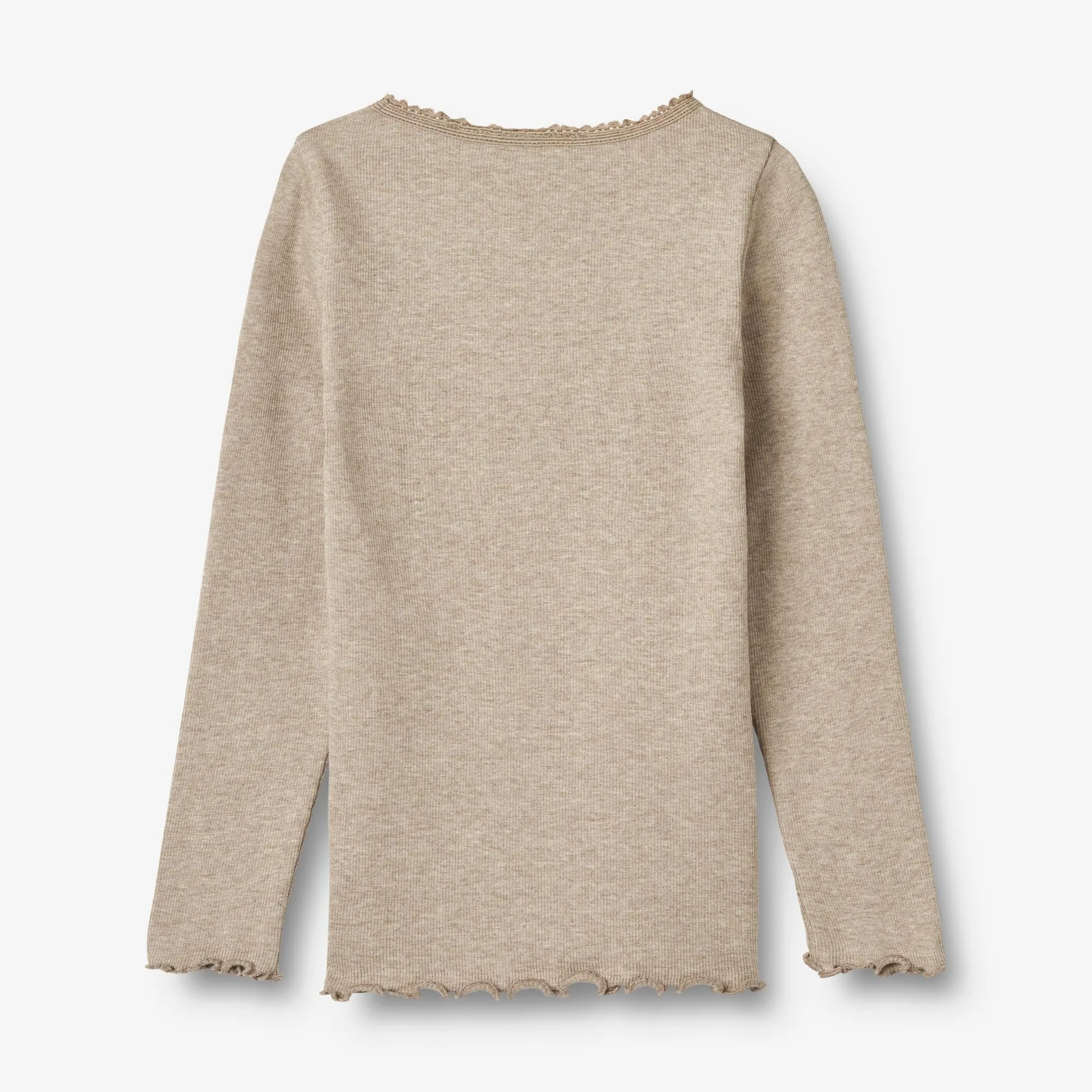 Rib T-Shirt L/S Reese - gravel melange