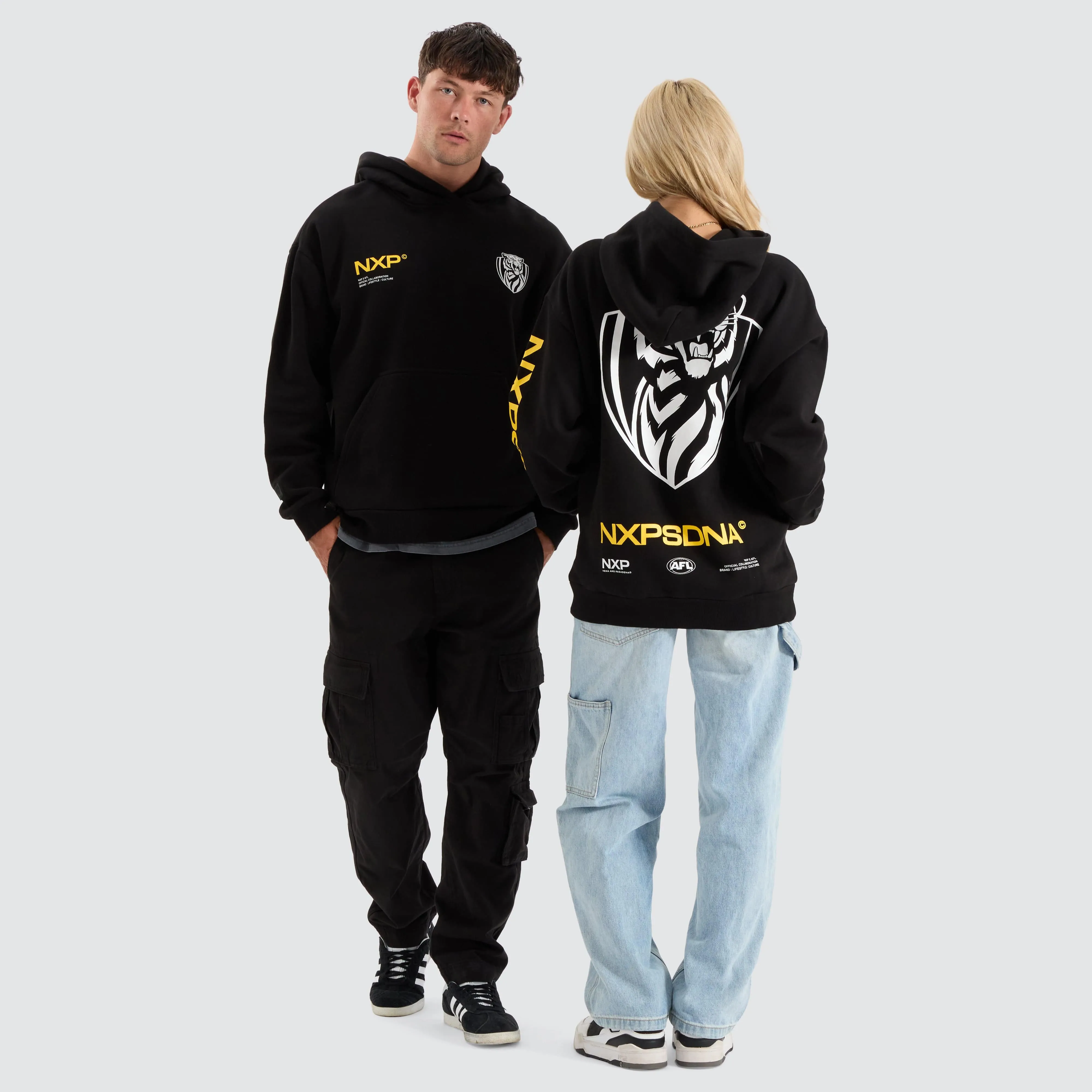 Richmond Tigers AFL Relaxed Hoodie Jet Black