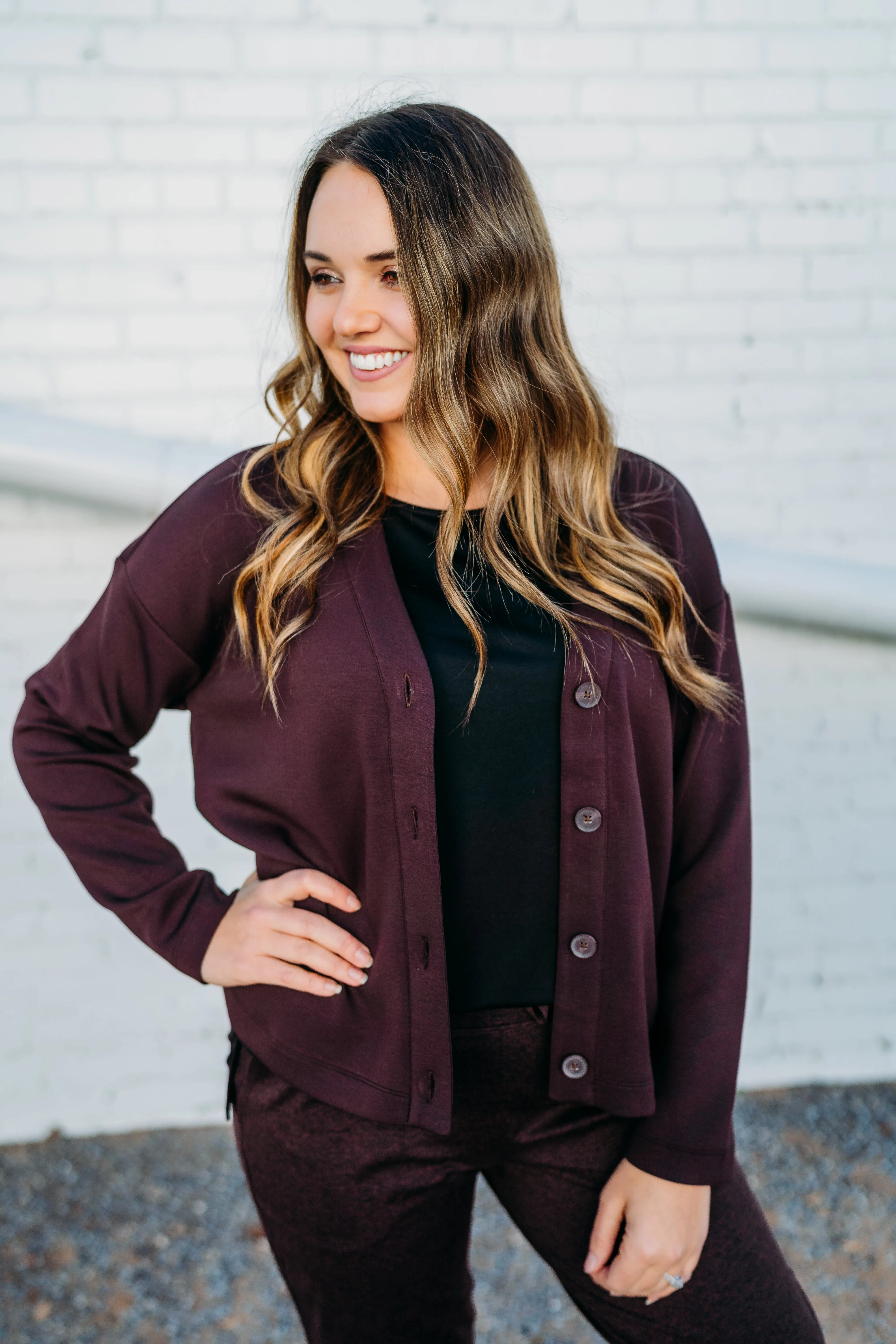 Spanx: AirEssentials Cardigan in Truffle Brown