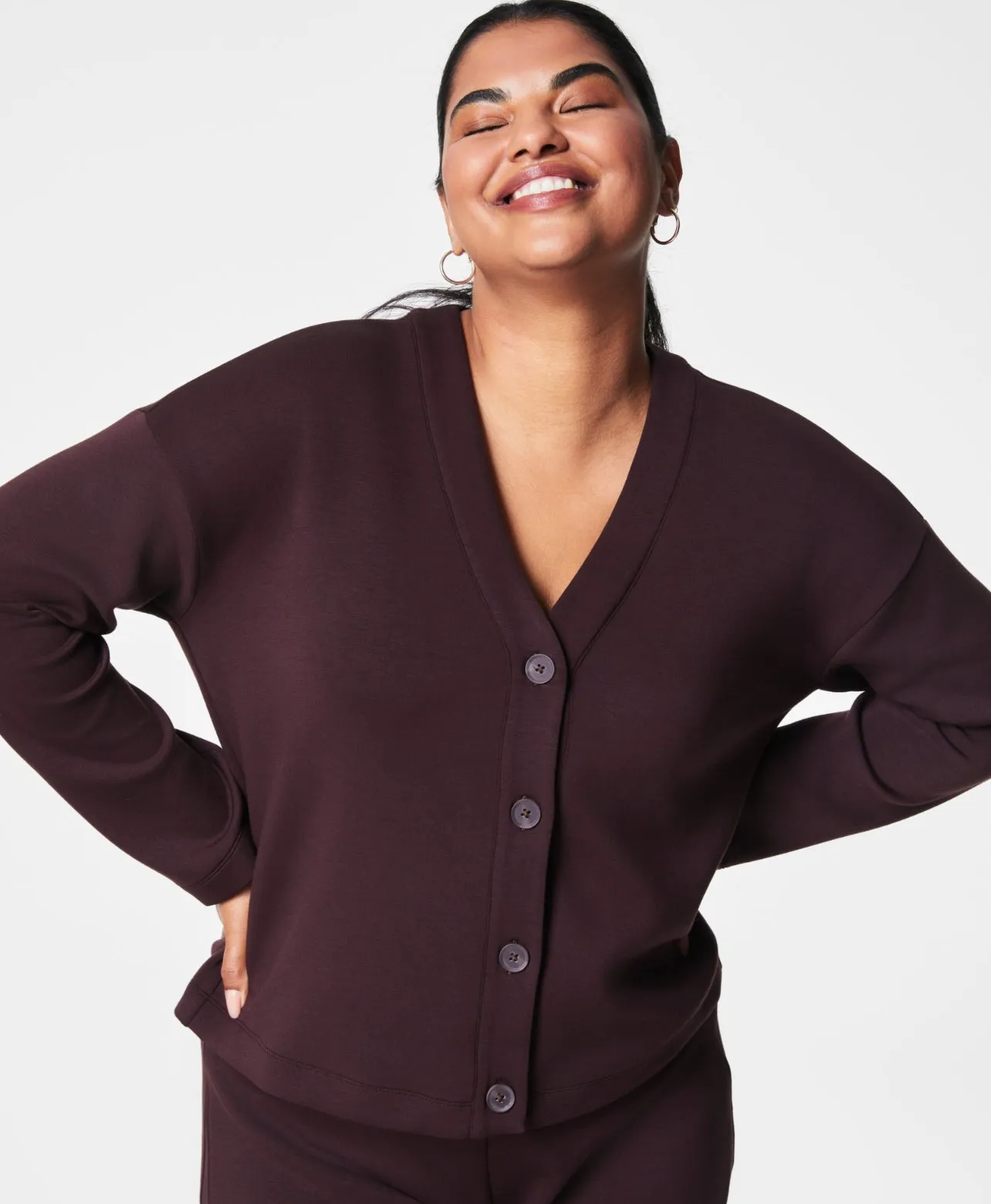 Spanx: AirEssentials Cardigan in Truffle Brown