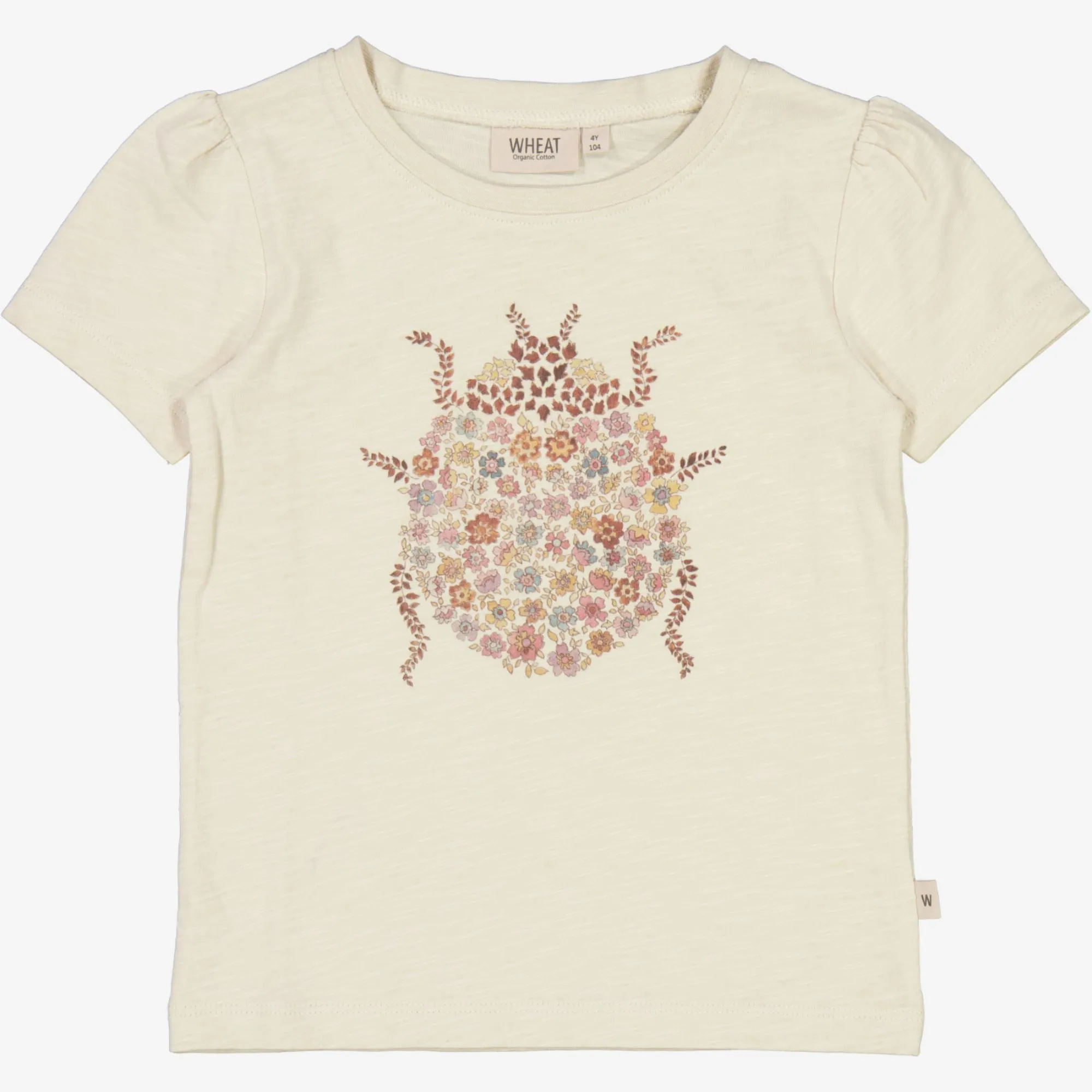 T-Shirt Ladybug Flower - chalk