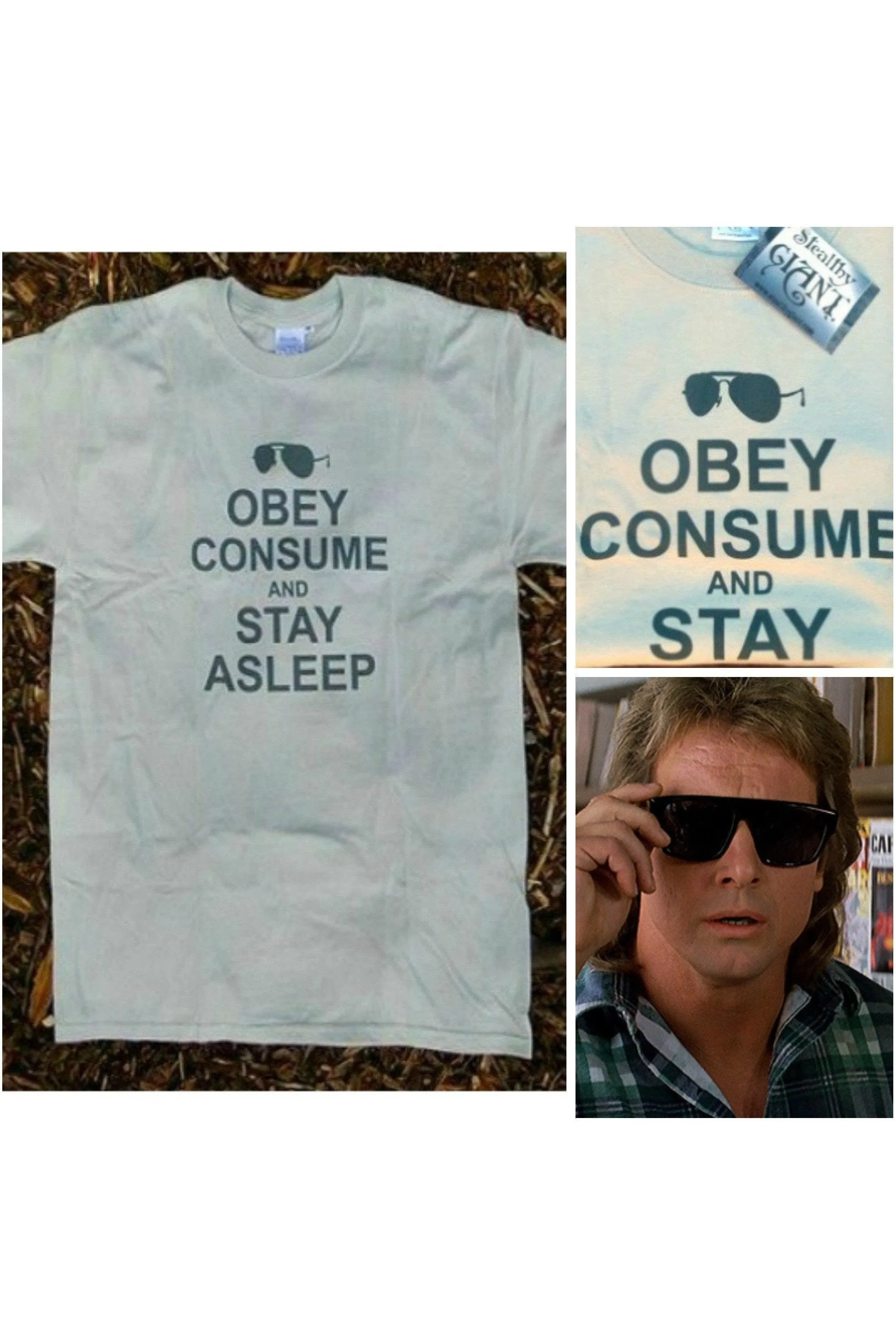 They Live T-Shirt - Obey Consume & Stay Asleep | Stealthy Giant