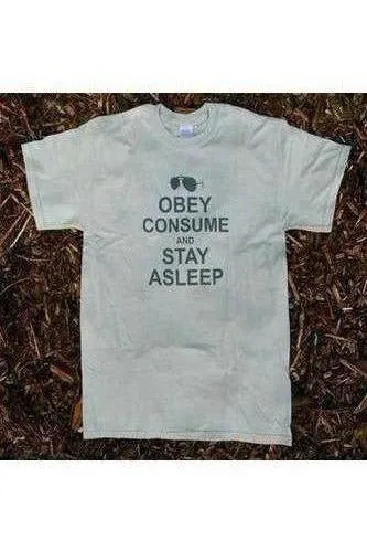 They Live T-Shirt - Obey Consume & Stay Asleep | Stealthy Giant