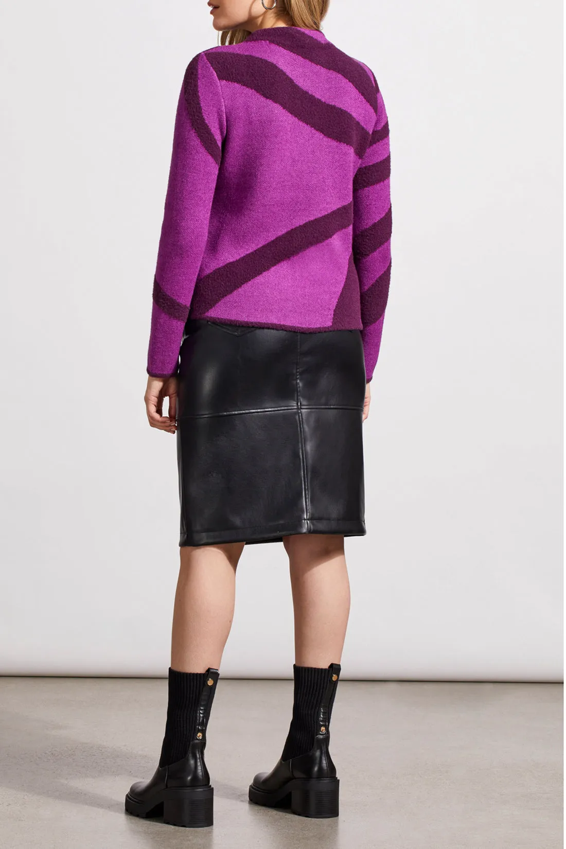 Tribal Pyper Mock Neck Sweater - Bright Violet