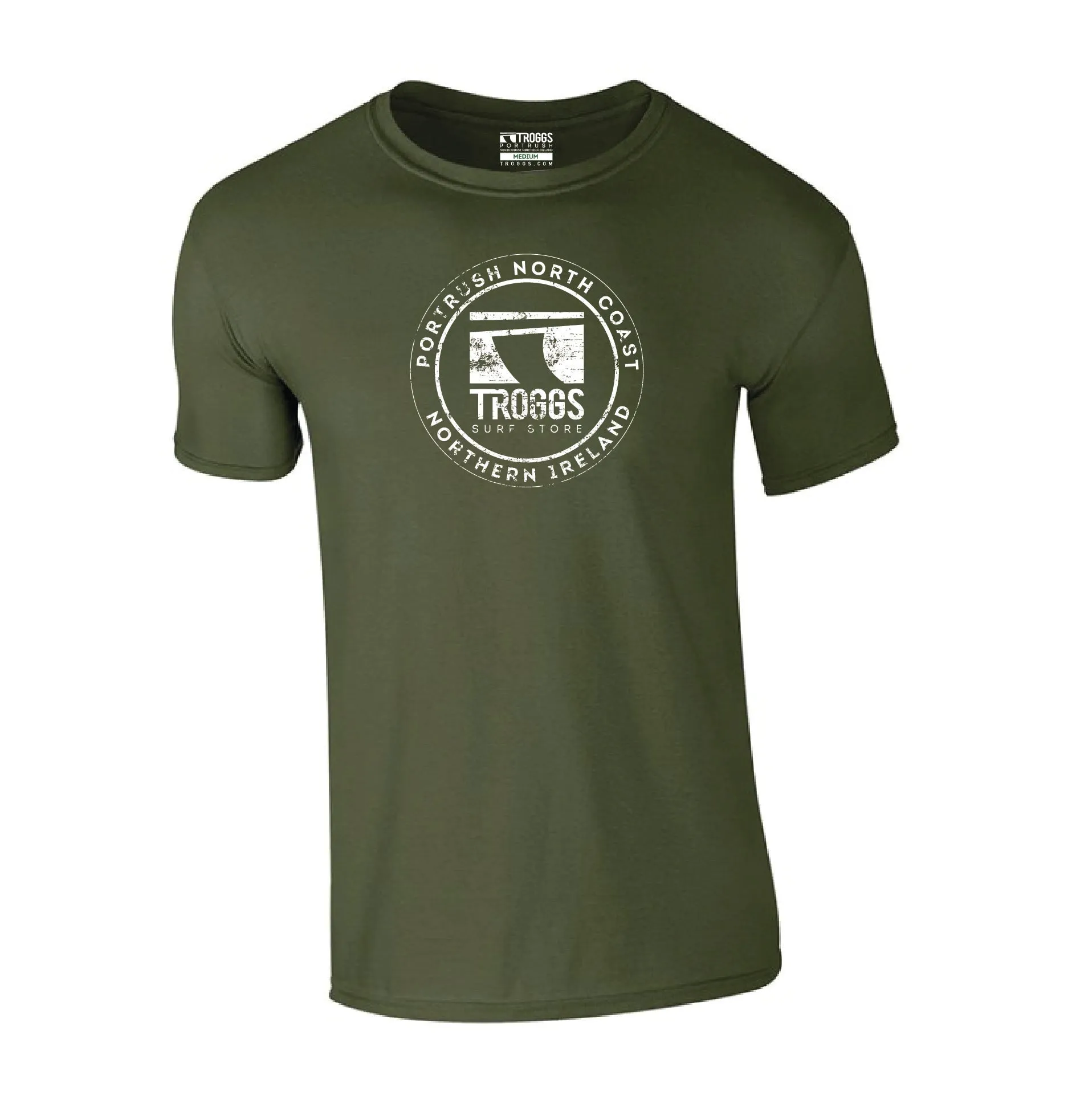 Troggs Mono Sticker T-Shirt - Olive