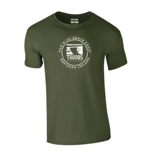 Troggs Mono Sticker T-Shirt - Olive