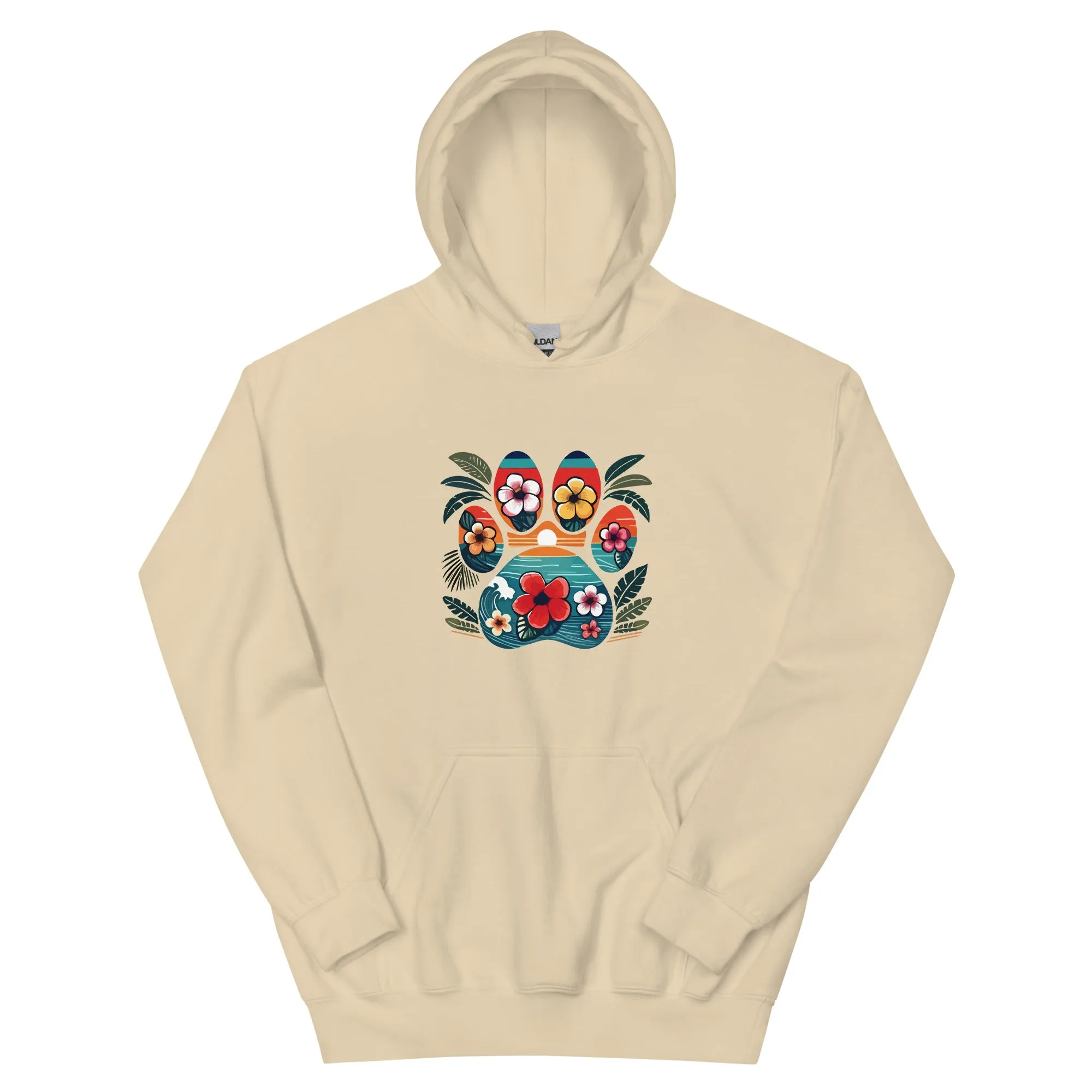 Tropical Paw Print Hoodie