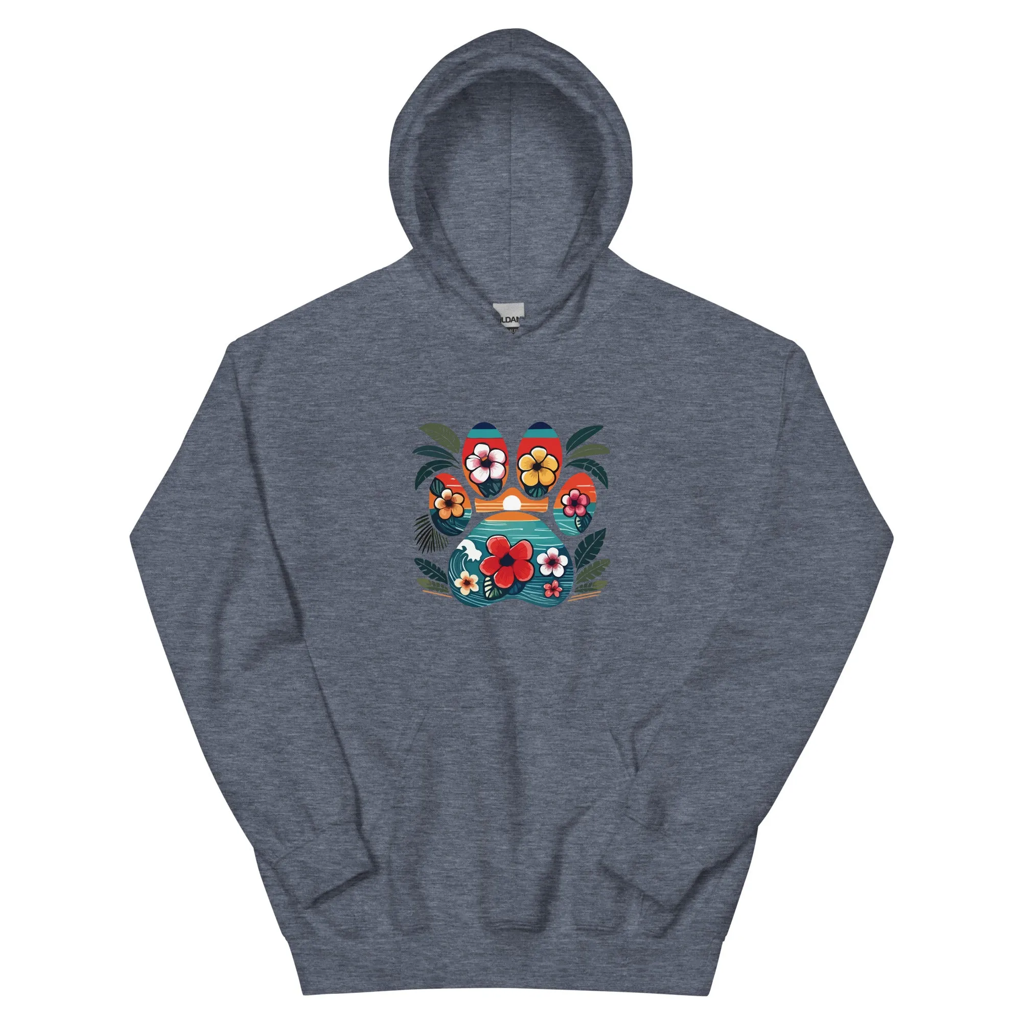 Tropical Paw Print Hoodie
