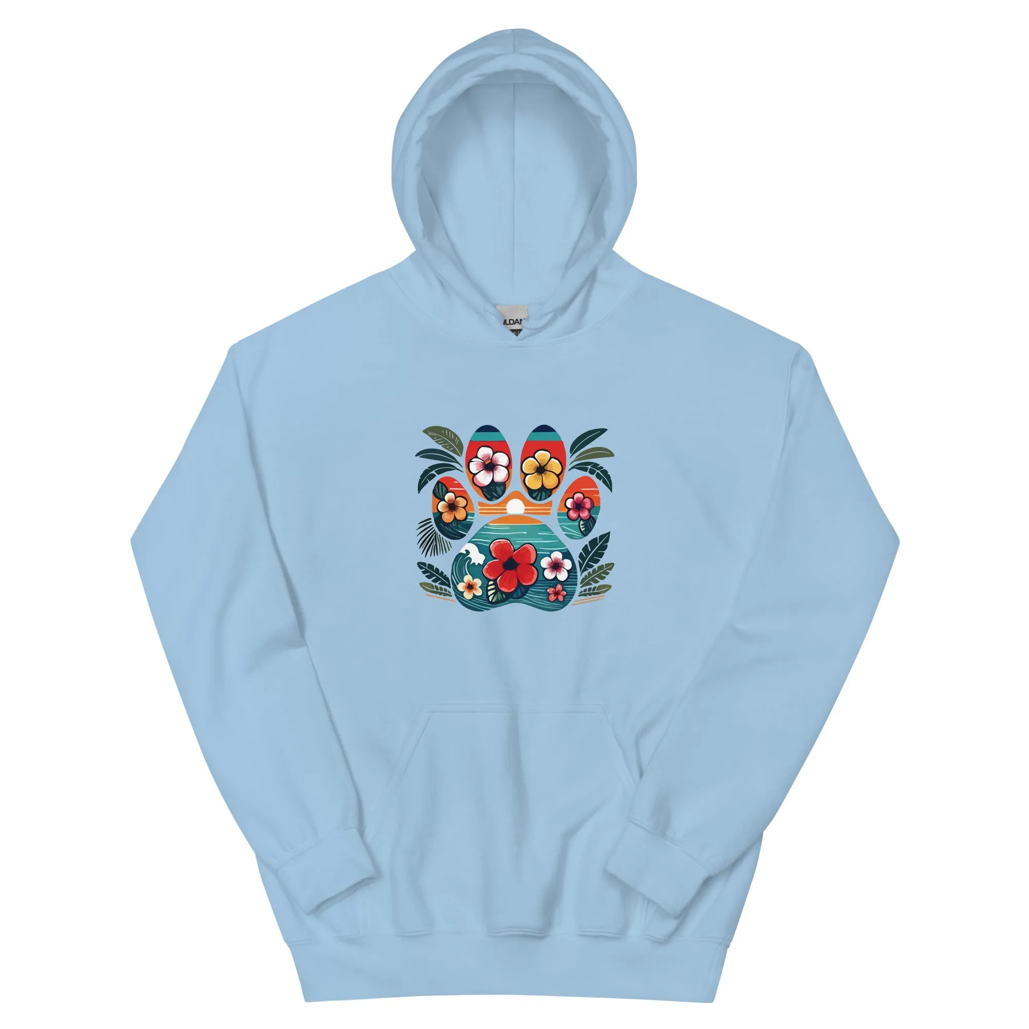 Tropical Paw Print Hoodie