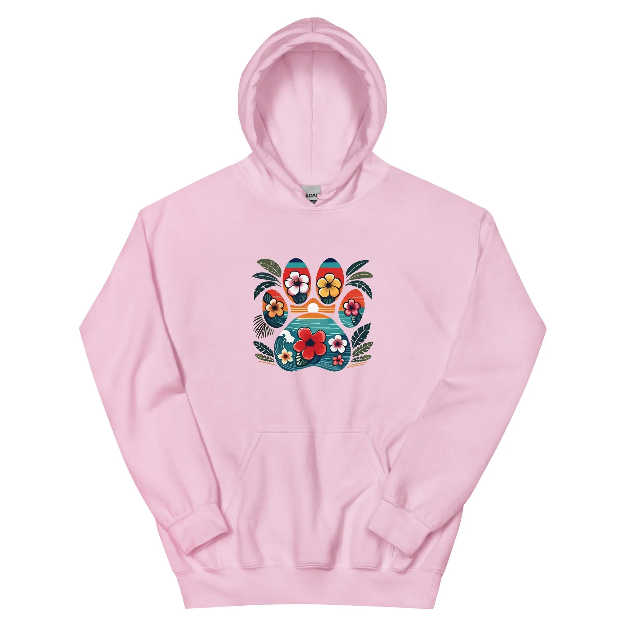 Tropical Paw Print Hoodie