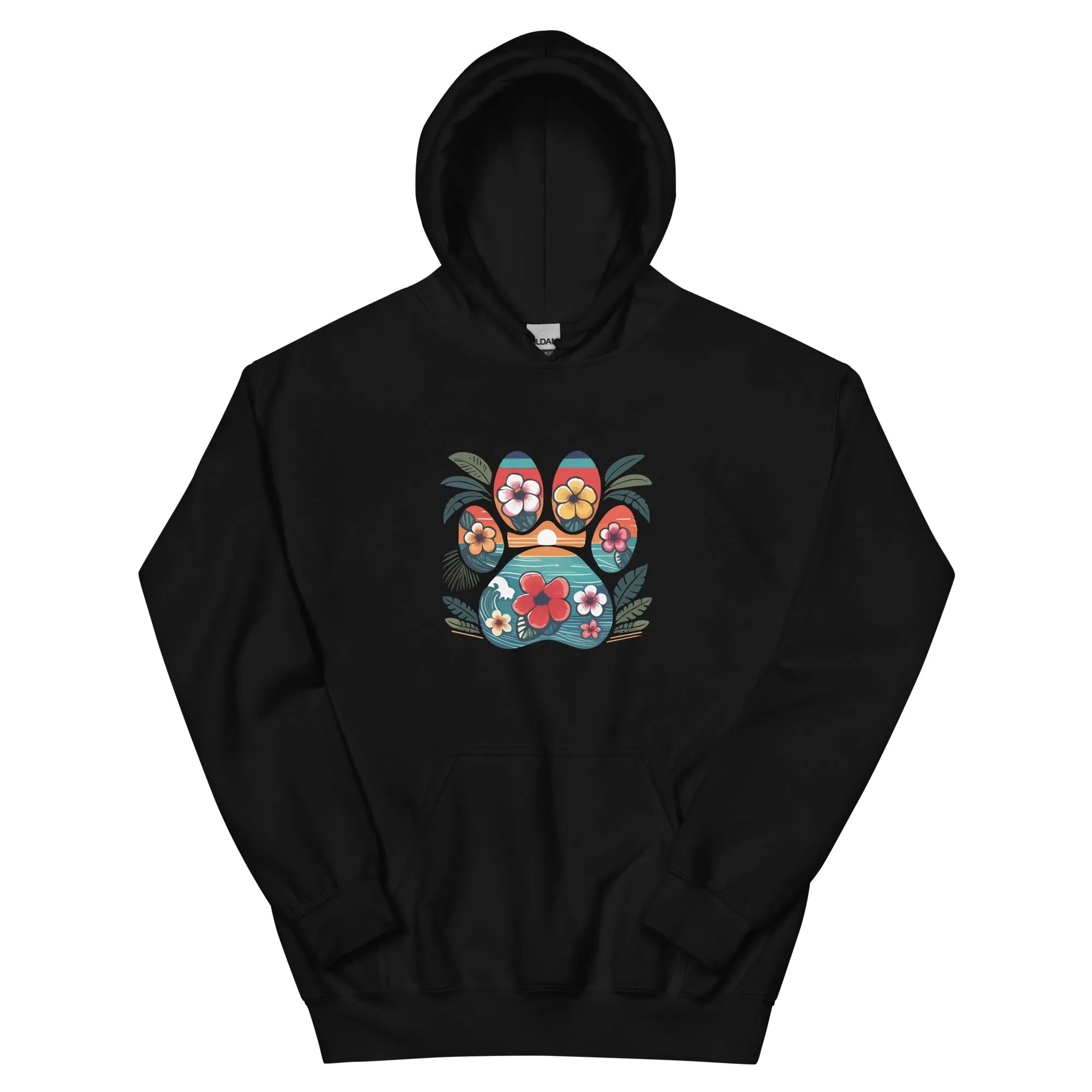 Tropical Paw Print Hoodie