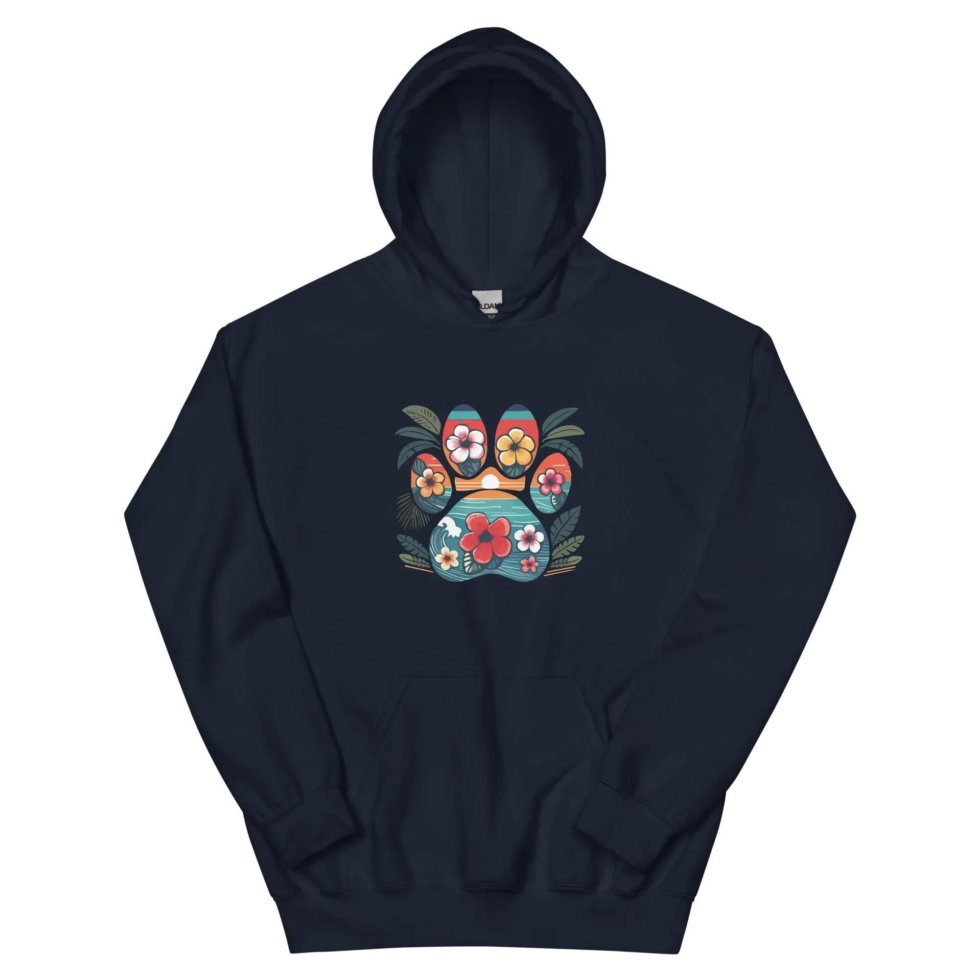 Tropical Paw Print Hoodie