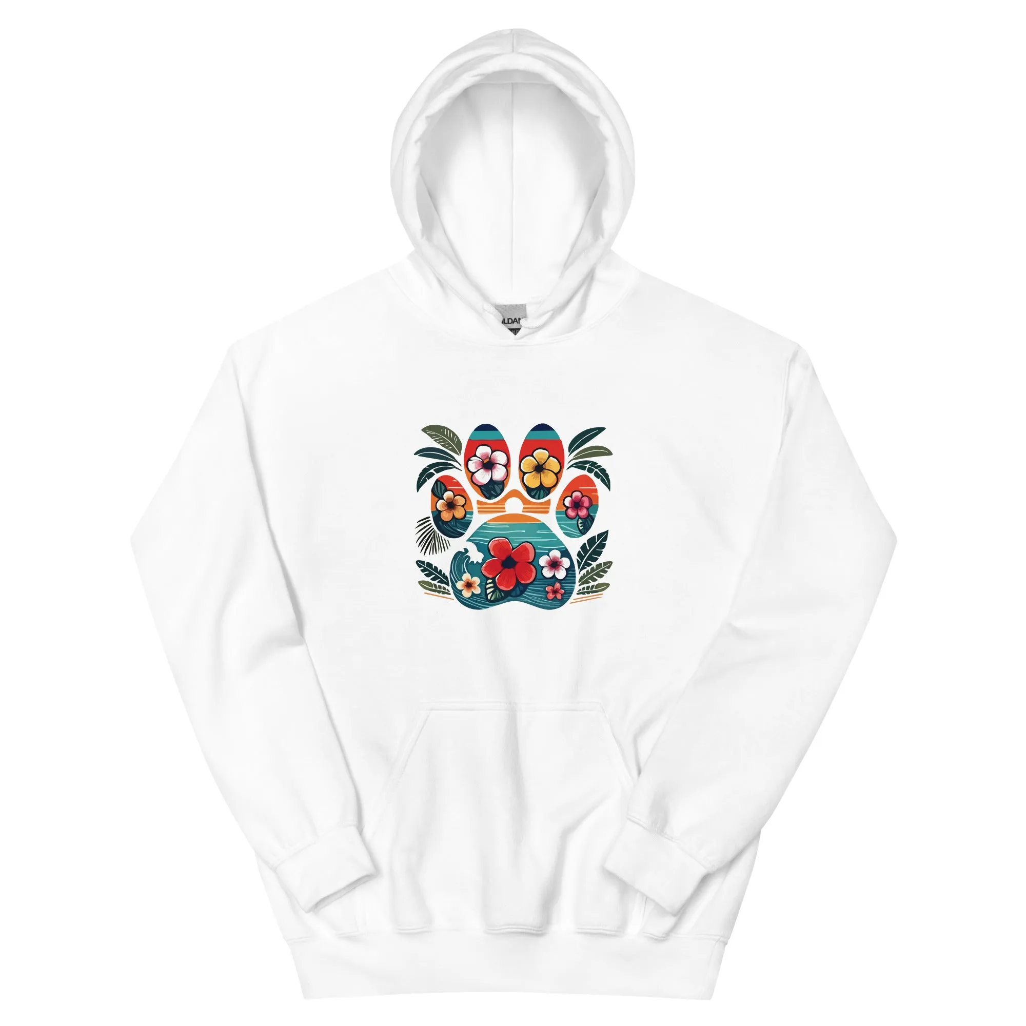 Tropical Paw Print Hoodie