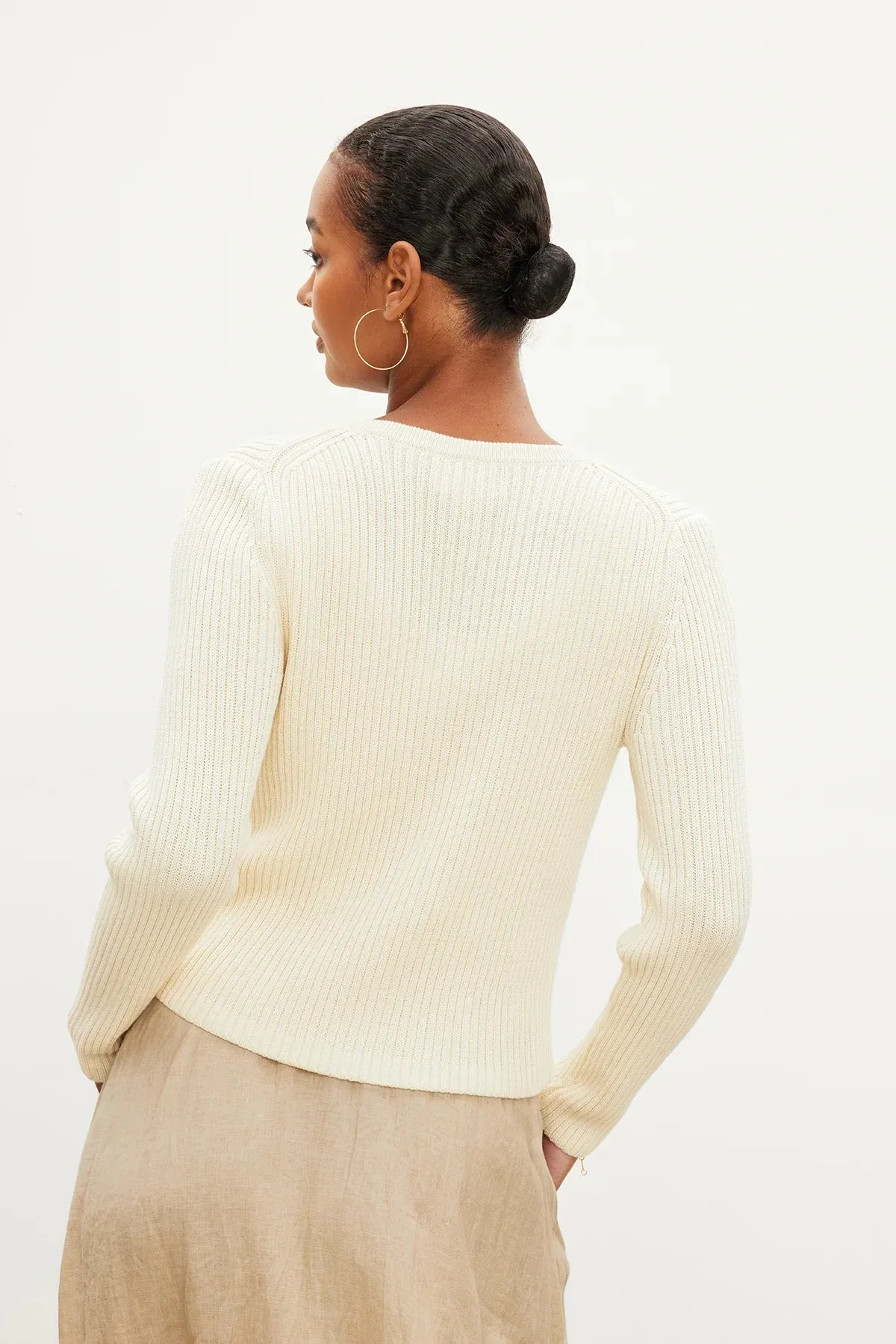 Velvet Hydie Textured Cotton Cardigan